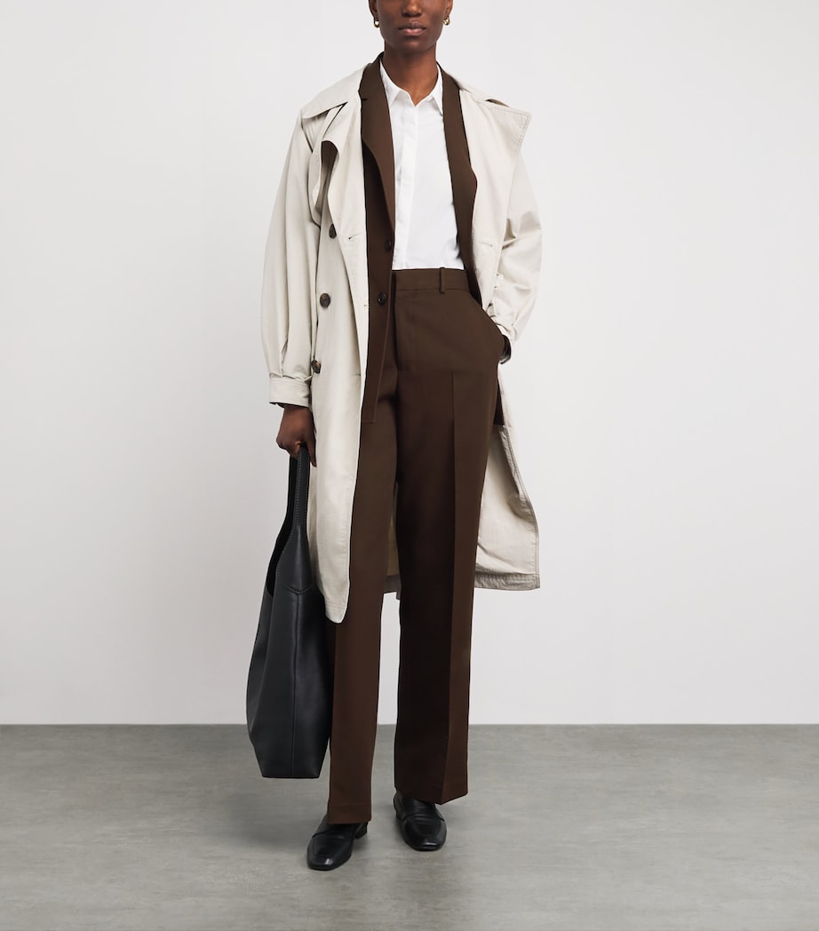 Polo Ralph Lauren Womens Cotton-Wool Crepe Blazer Dark Beech Image 2