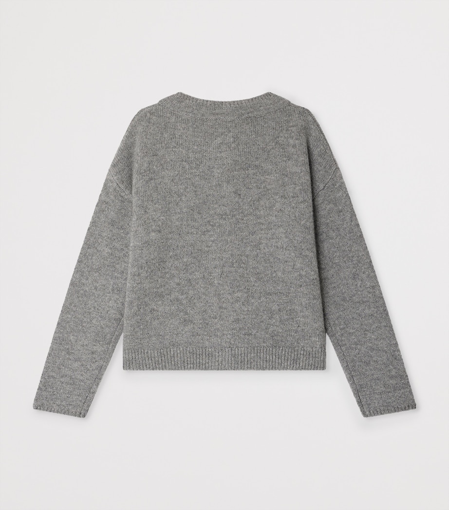 Cashmere Judicael Cardigan (10-14 Years) GRIS CHINE MOYEN Image 2