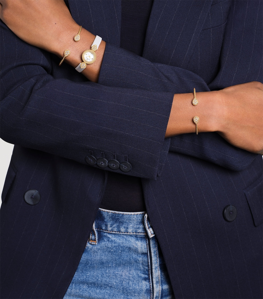 Yellow Gold and Diamond Serpent Bohème Bangle WHITE GOLD Image 2