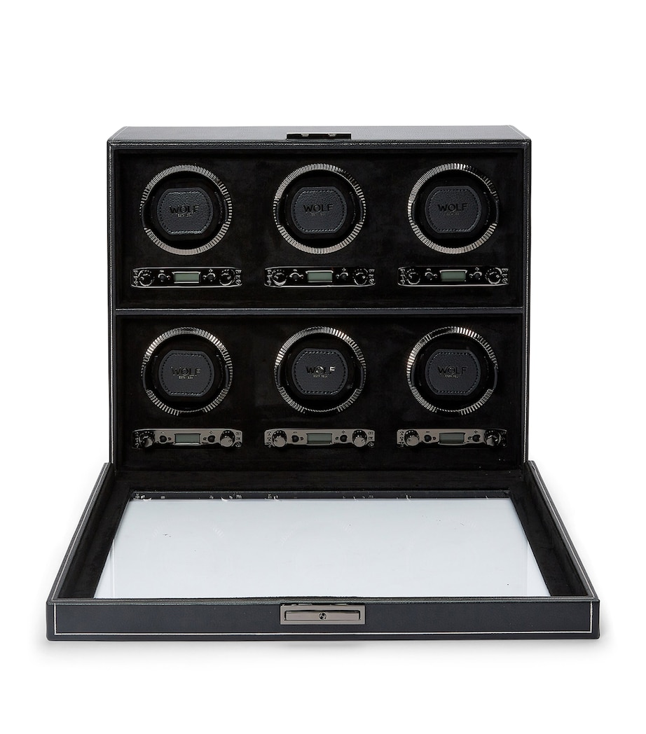 WOLF British Racing 6-Piece Watch Winder Black Image 3