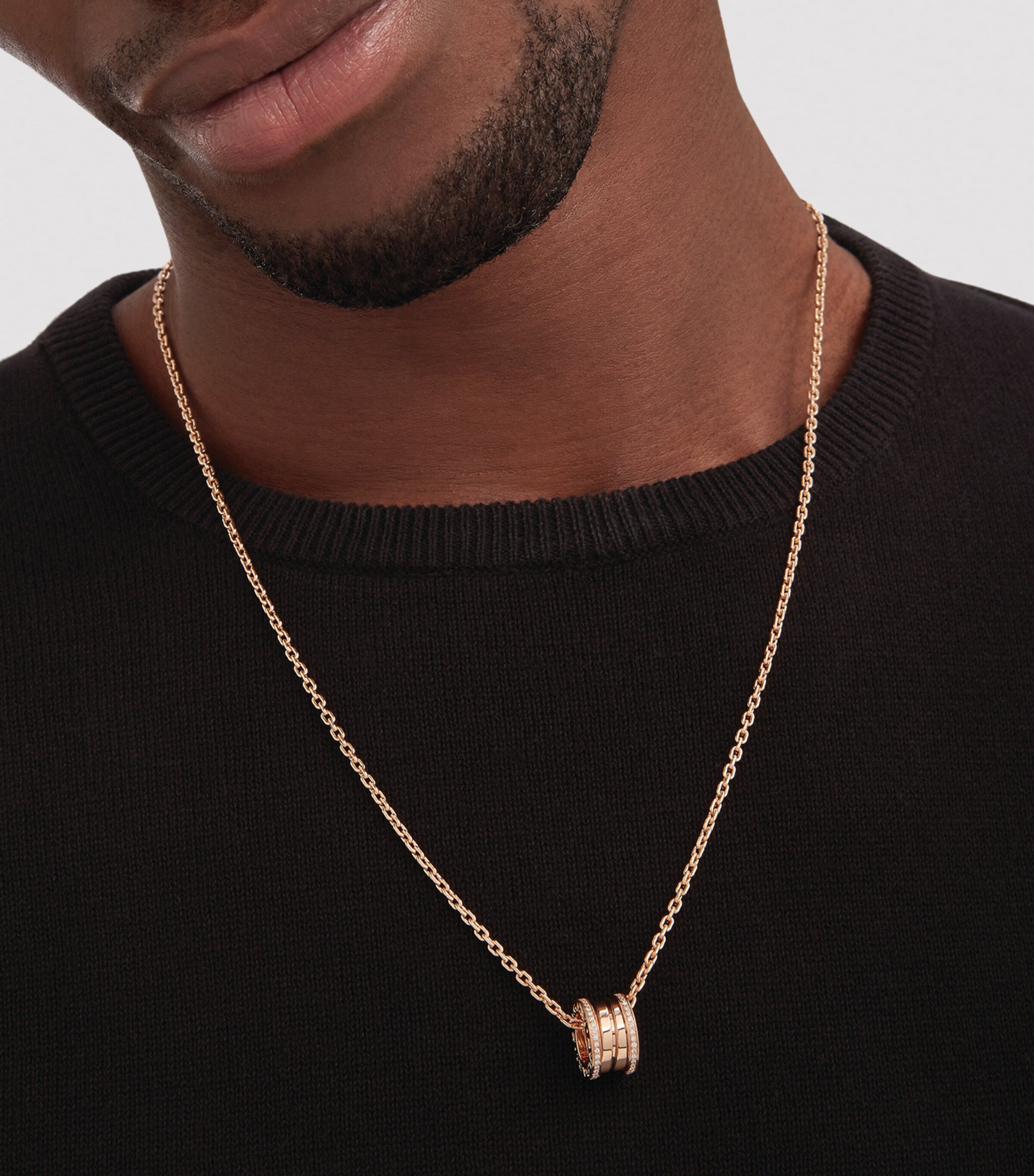 Bvlgari Rose Gold and Diamond B.zero1 Necklace Pink Gold Image 7