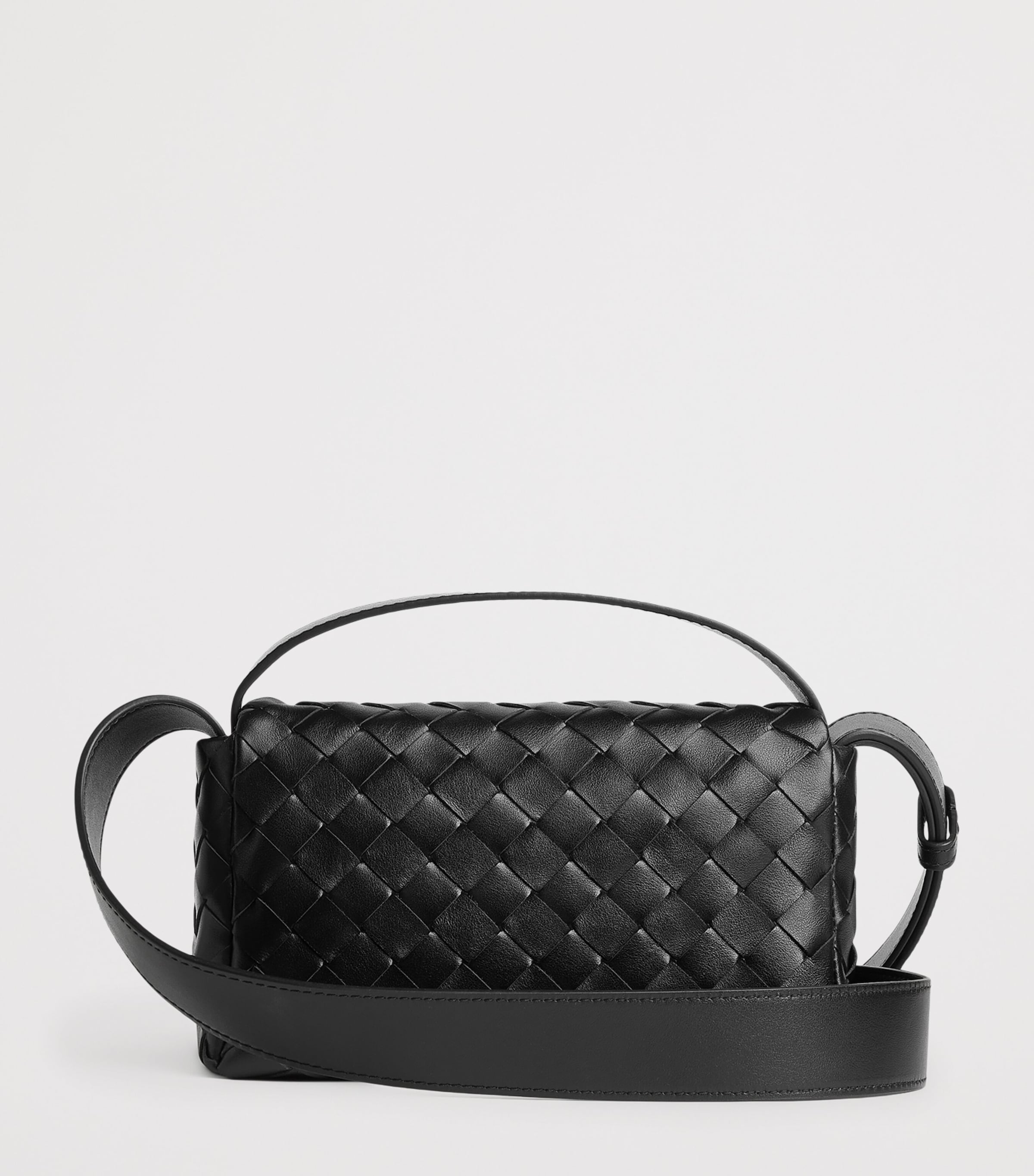 Mini Leather Intrecciato Flap Cross-Body Bag 8803 Image 5