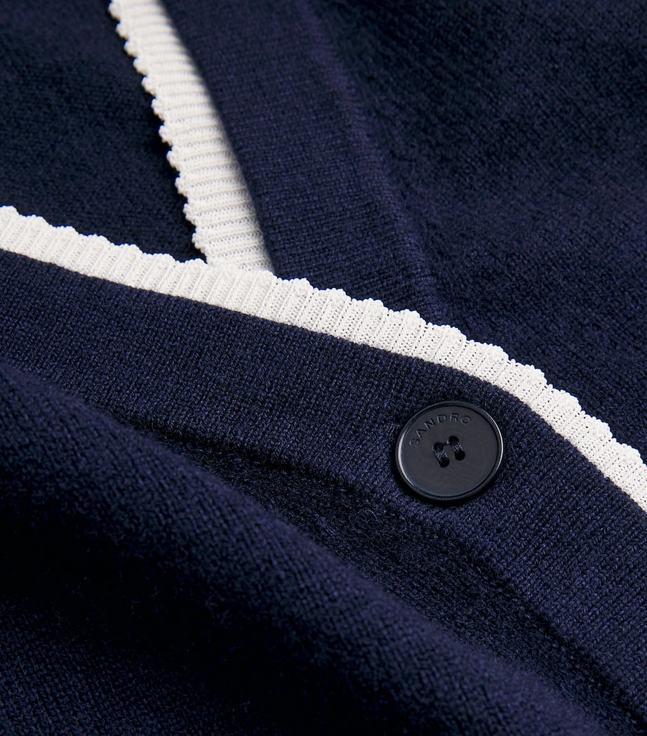 Wool-Cashmere Cardigan NAVY BLUE Image 4