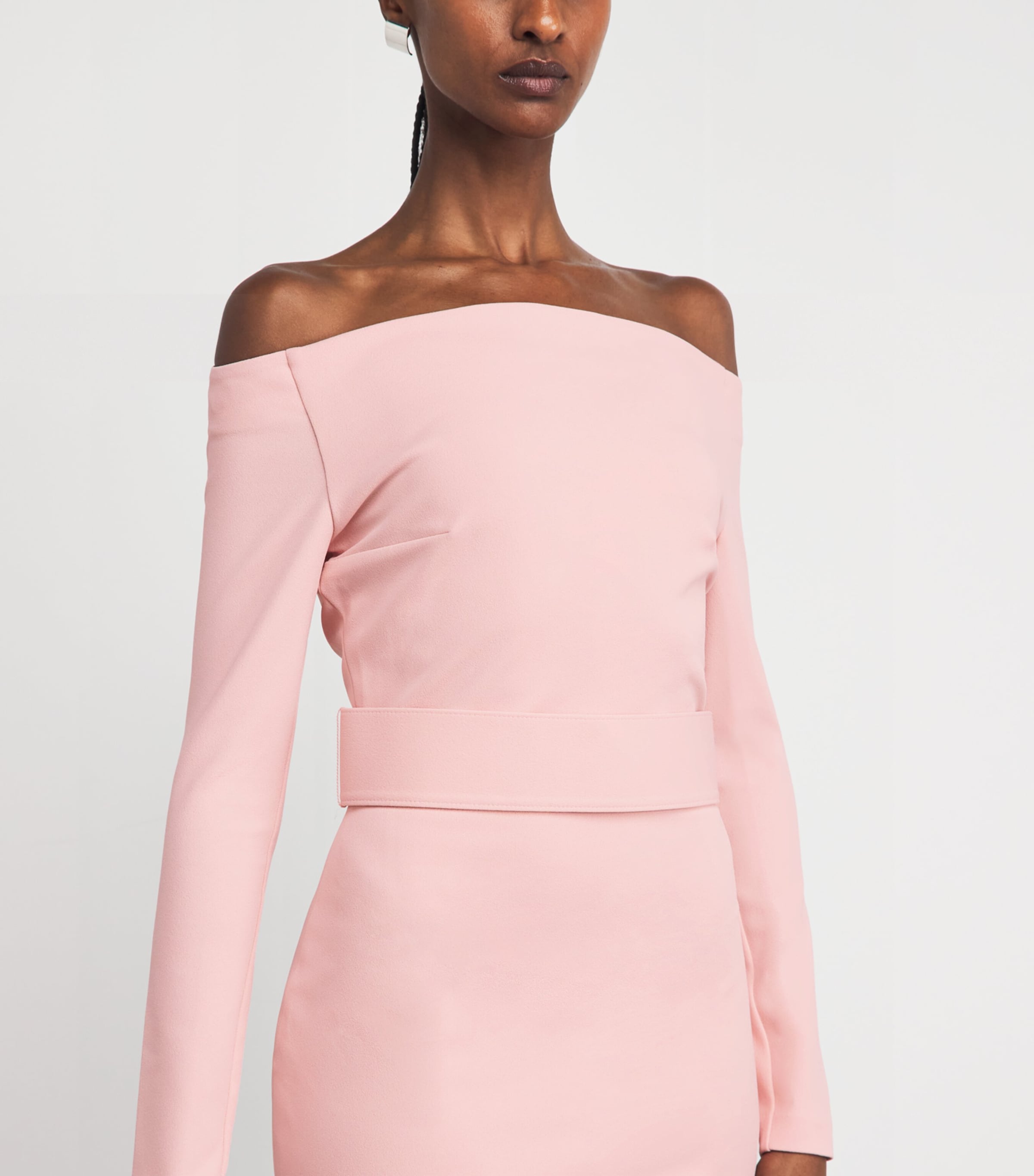Solace London Womens Sabina Column Gown Pale Pink Image 3