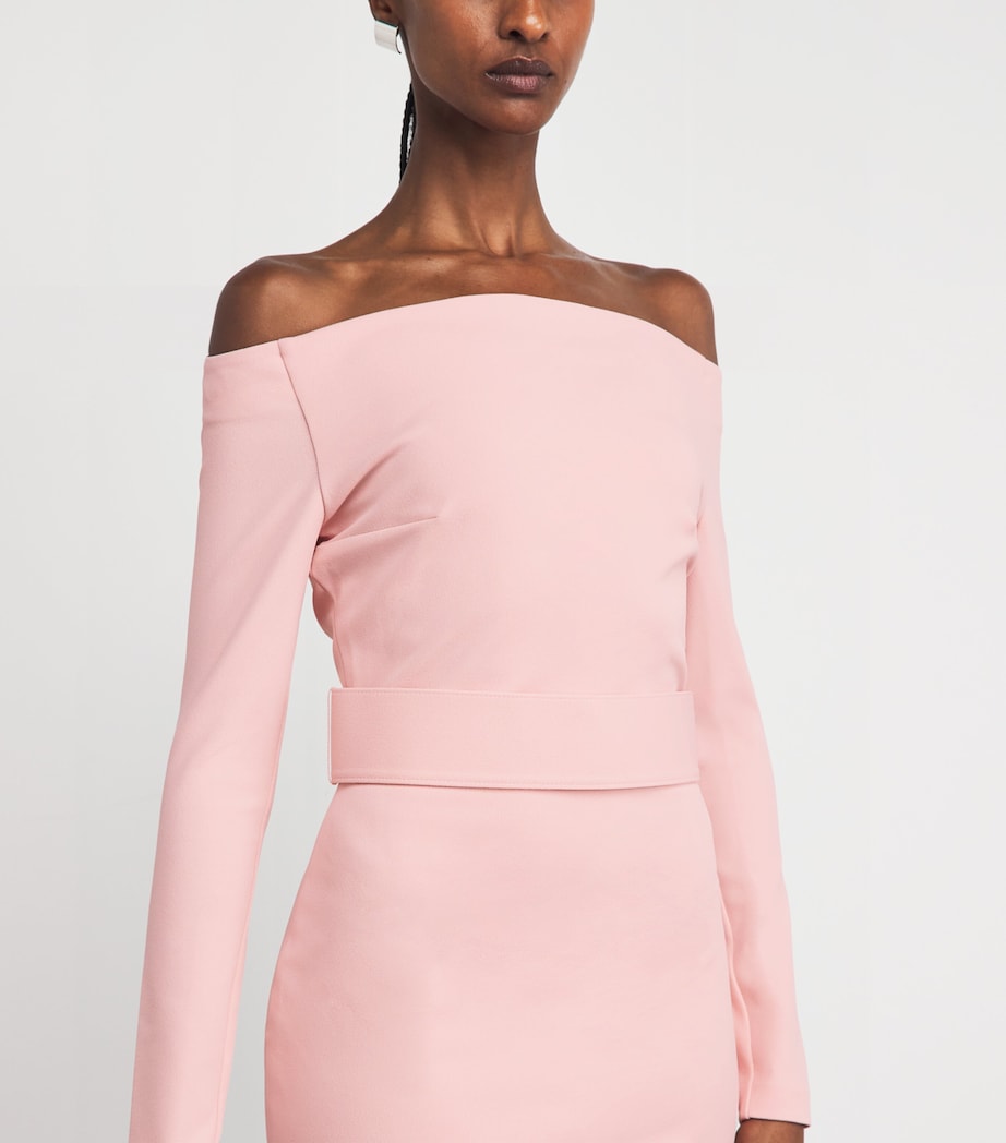 Solace London Womens Sabina Column Gown Pale Pink Image 3
