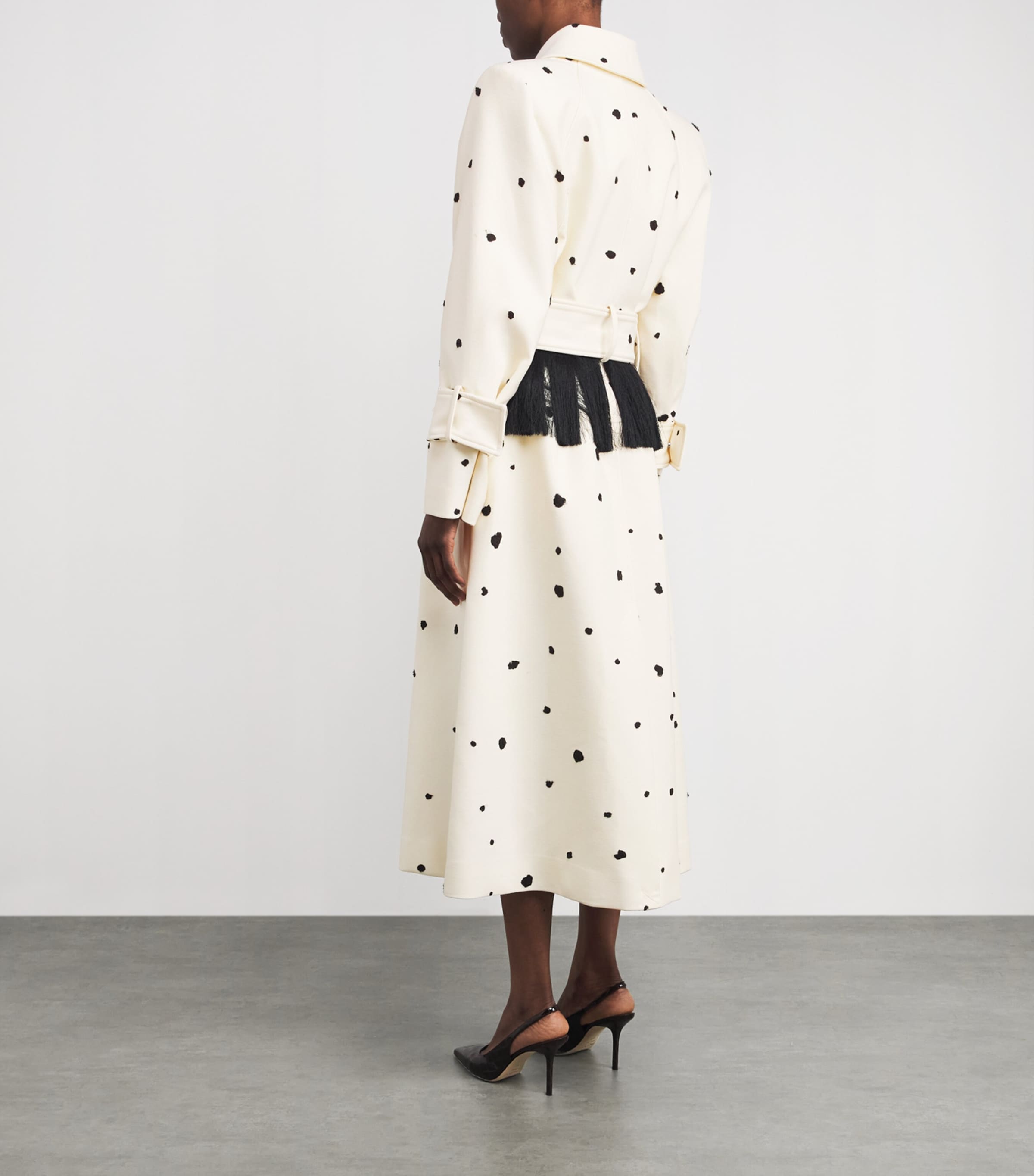 CAMILLA AND MARC Womens Spotted Ponza Coat Eggshell Image 5
