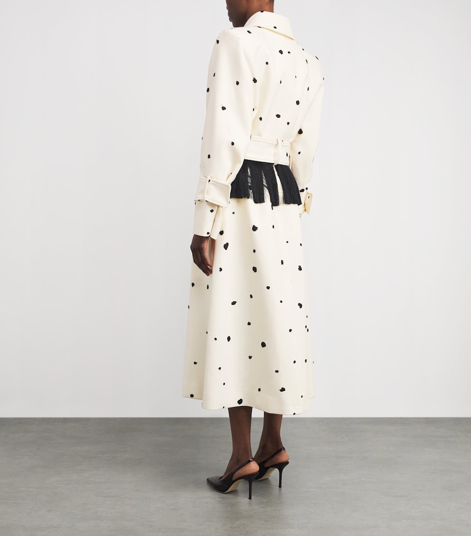 CAMILLA AND MARC Womens Spotted Ponza Coat Eggshell Image 5