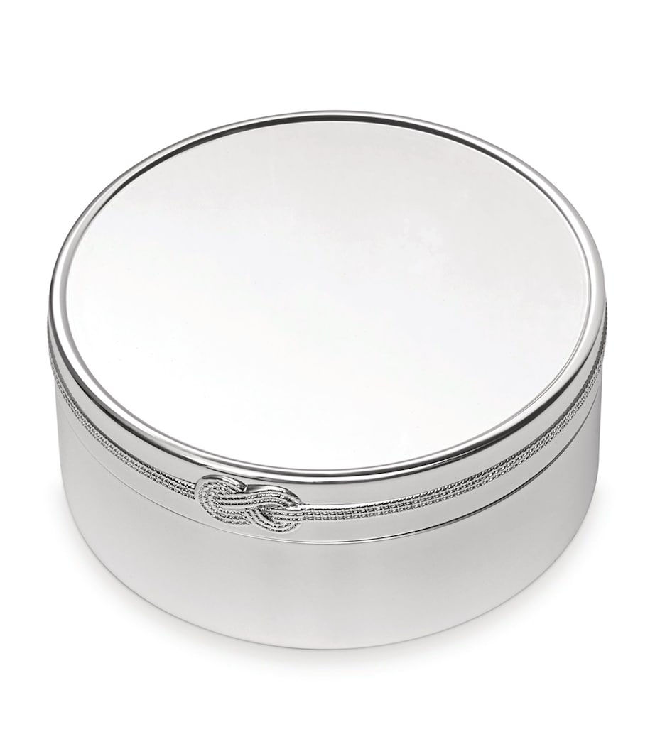 Infinity Round Keepsake Box SILVER Image 1