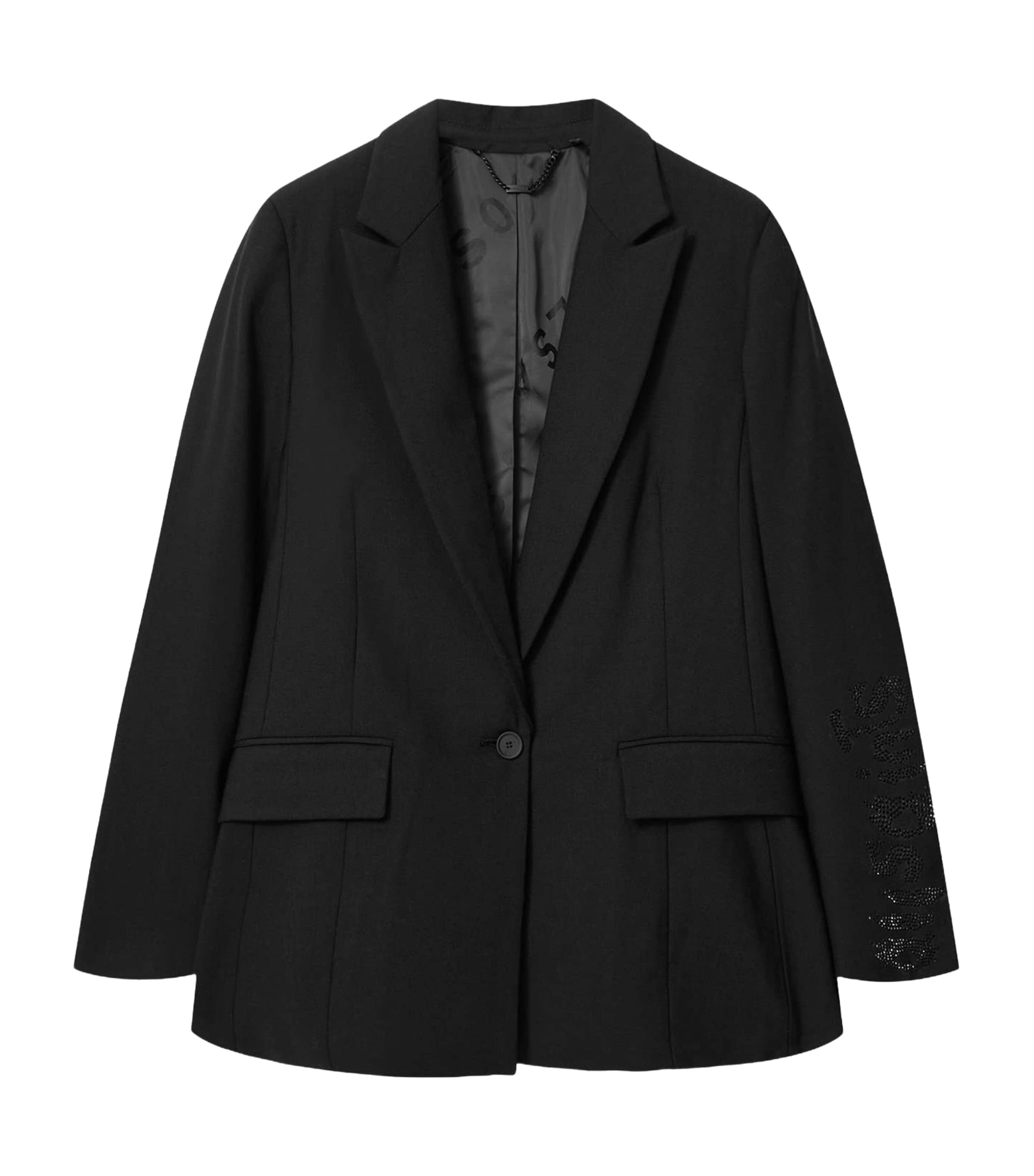 AllSaints Womens Embellished Ottie Skull Blazer Black Image 1