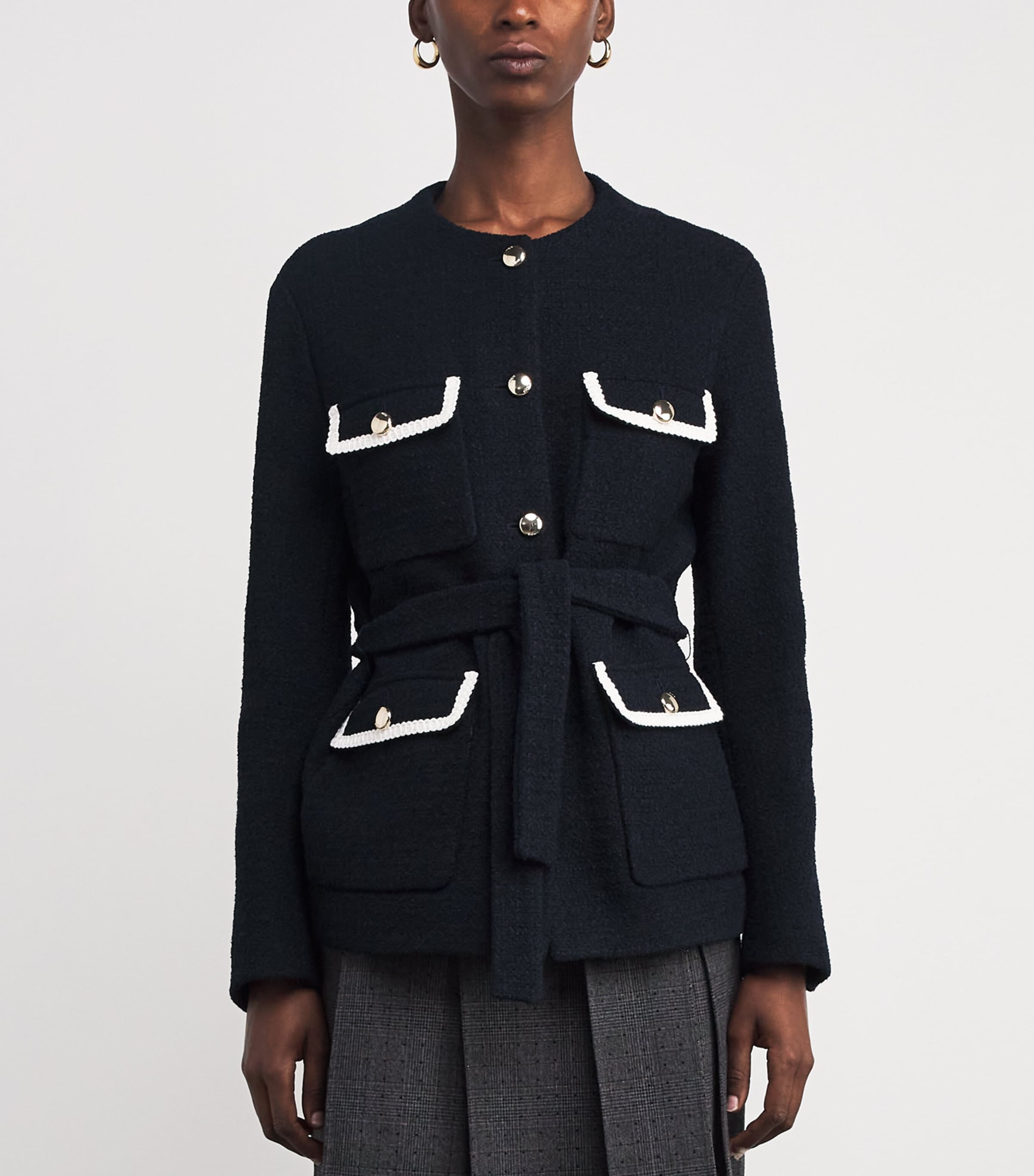 Tweed Jacket NAVY Image 3