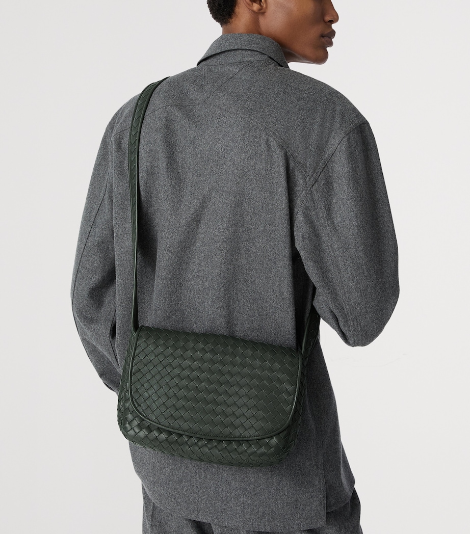 Leather Intrecciato Veneto Messenger Bag 3009 Image 2