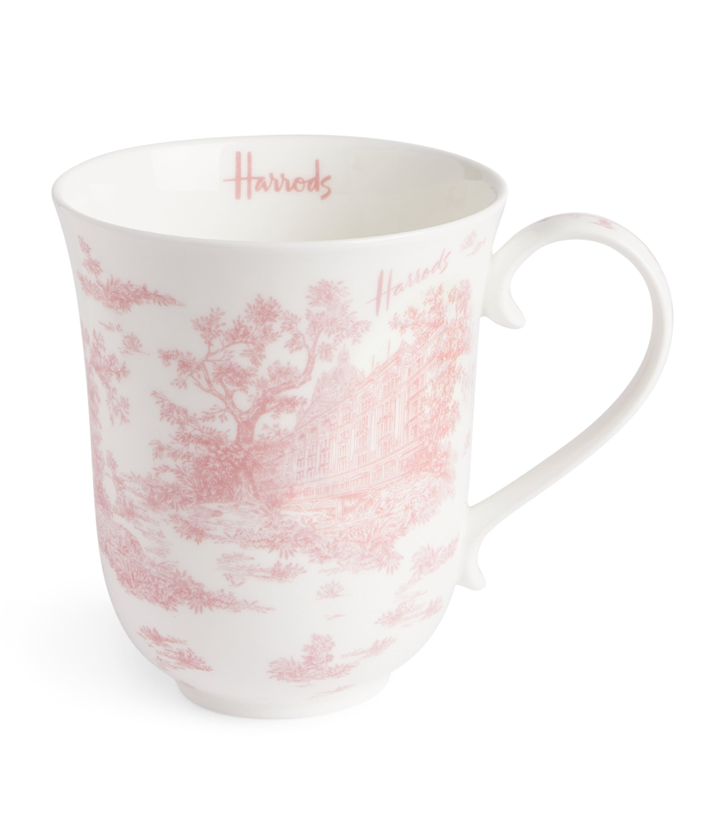 Harrods Toile Mug In Pink