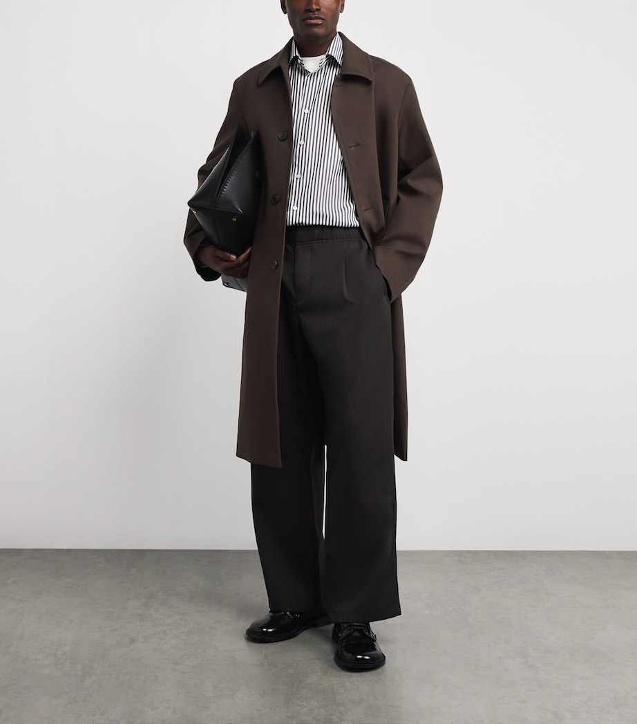 Organic Cotton Twill Bengal Stripe Shirt DARK GREY Image 2