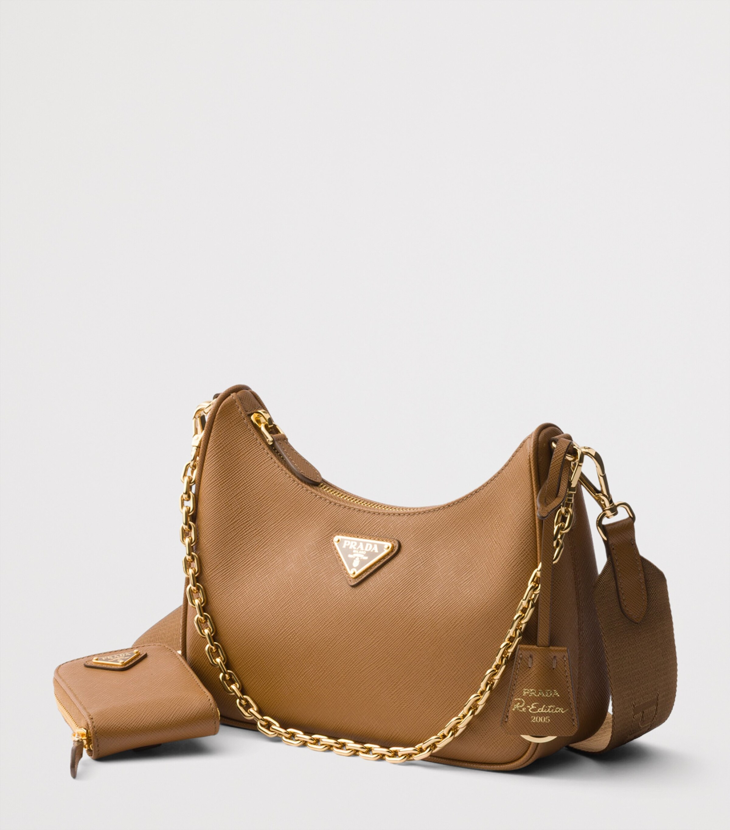 Saffiano Leather Re-Edition 2005 Shoulder Bag F03CW Image 2