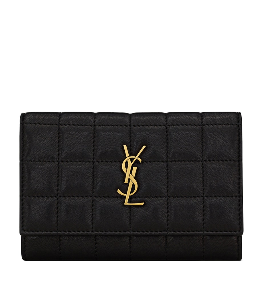 Leather Quilted Monogram Wallet 1000 Image 1