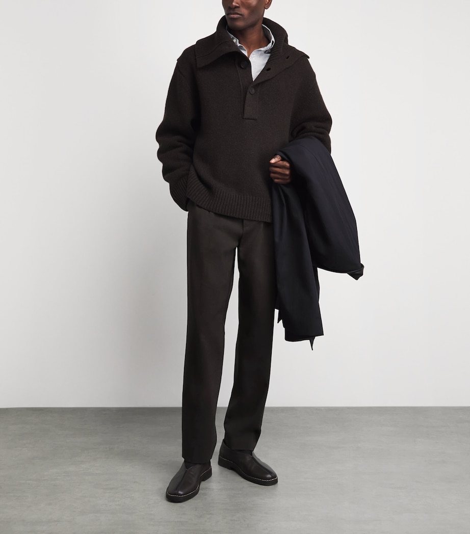 Barena Mens Wool Check Gazara Trousers Bruno Image 2