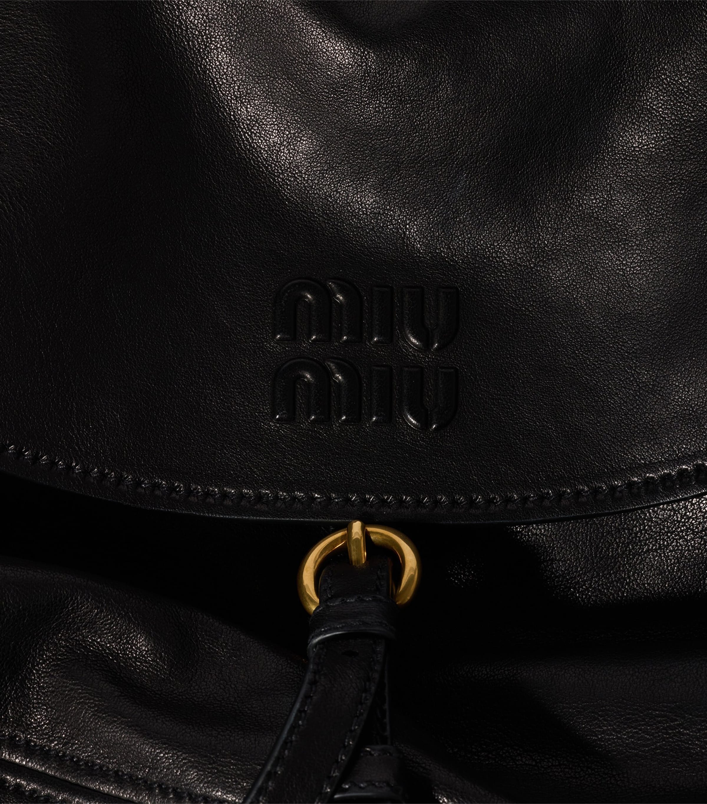 Miu Miu Leather Rendez-Vous Shoulder Bag Black Image 5