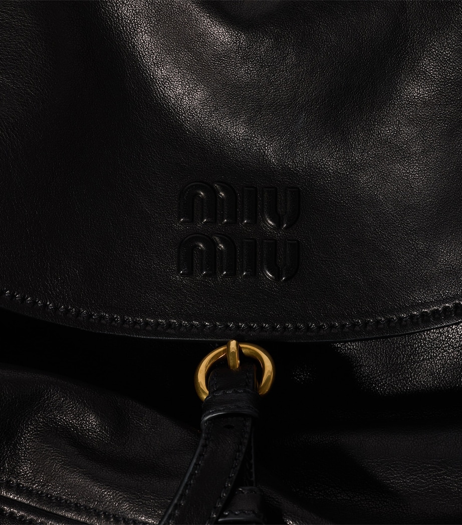 Miu Miu Leather Rendez-Vous Shoulder Bag Black Image 5