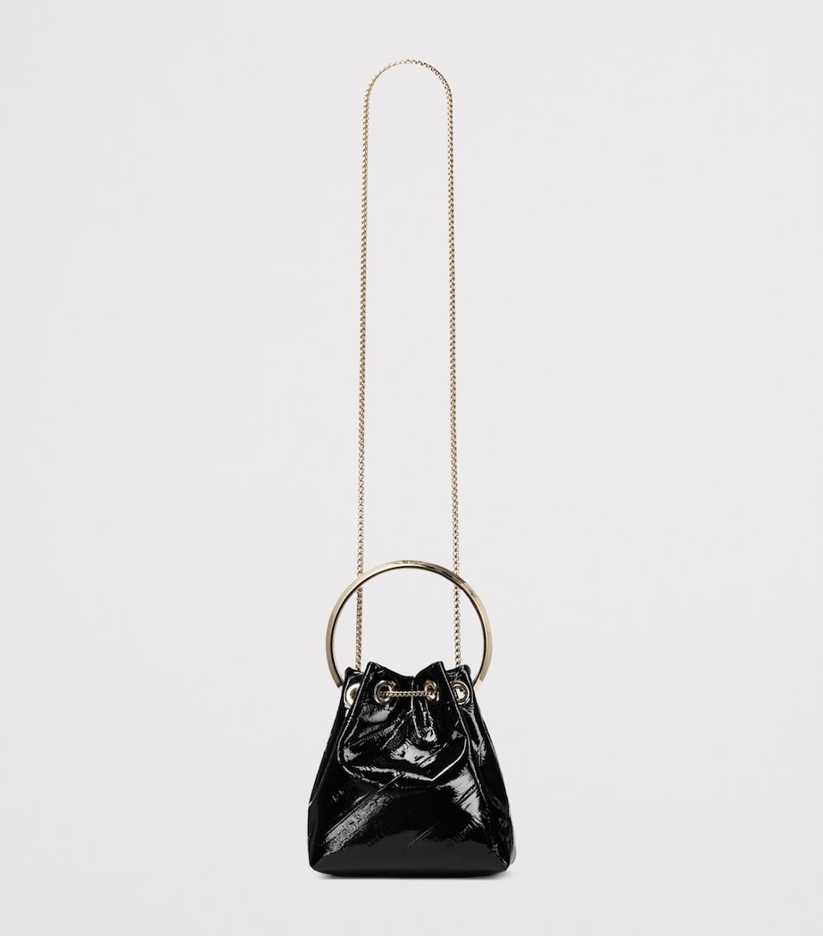 Jimmy Choo Shiny Biker Leather Bon Bon Top-Handle Bag Black/multi/gold Image 3
