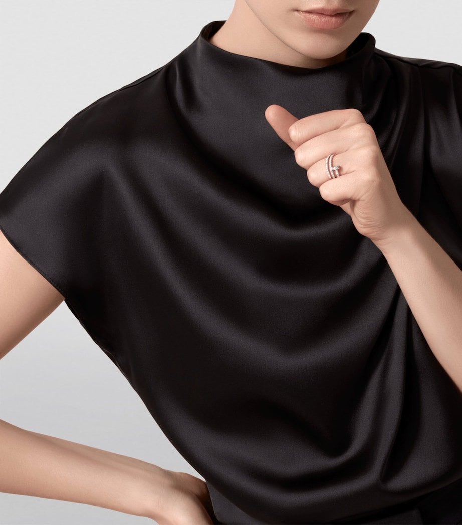 White Gold and Pavé Diamond Double Juste Un Clou Ring NO COLOUR Image 4