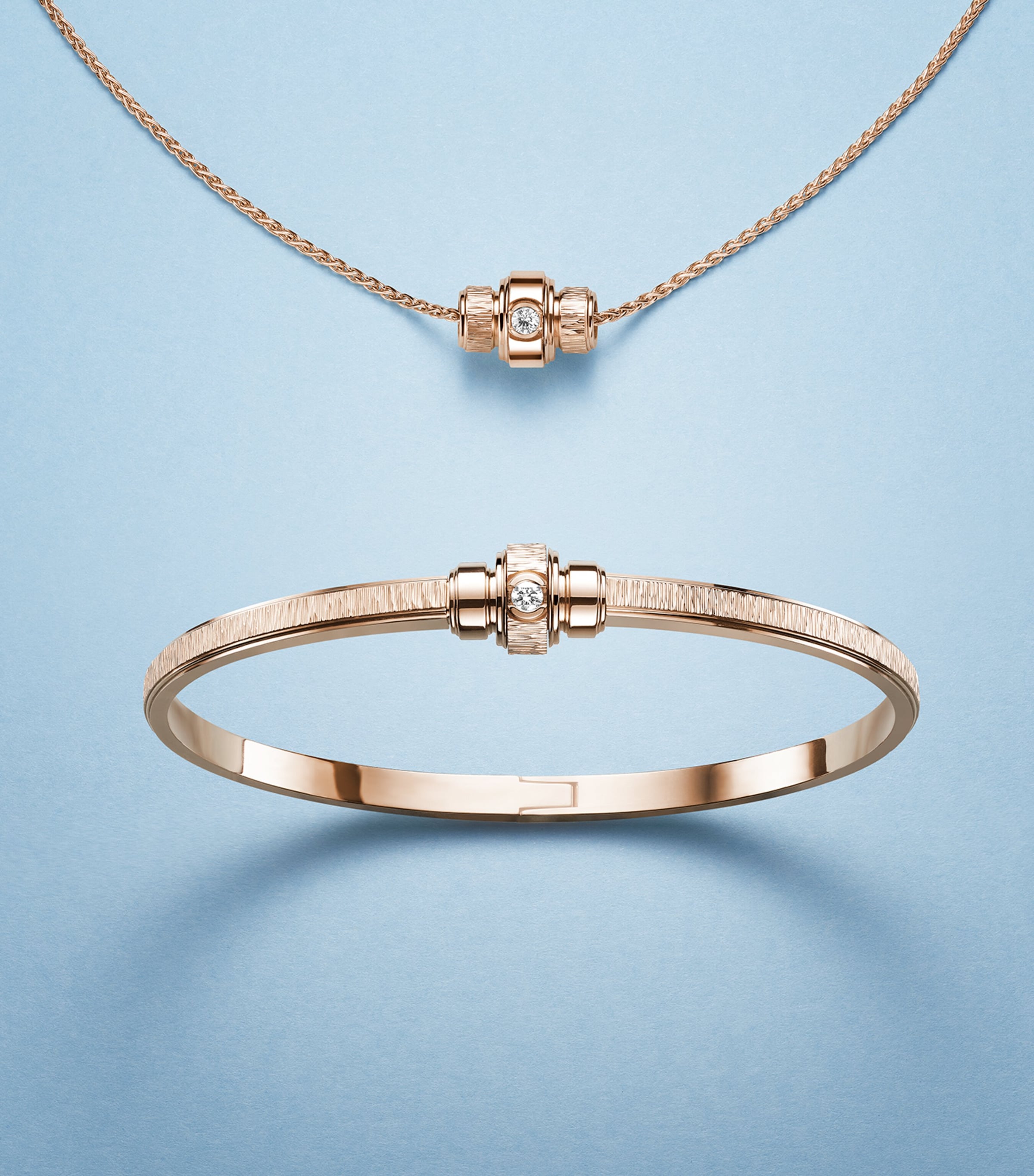 Rose Gold and Diamond Possession Bracelet PINK GOLD Image 6