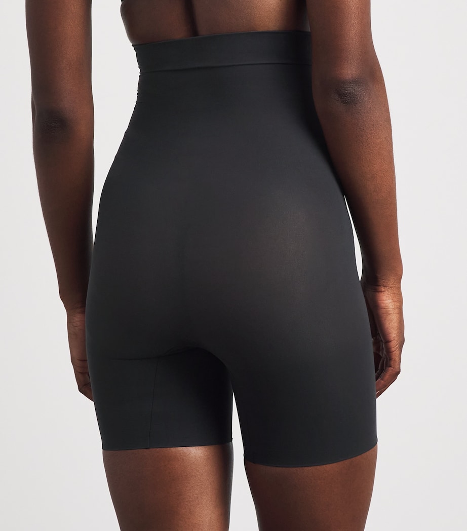 Skims Womens Seamless Sheer Mid-Thigh Shorts Onyx Image 3