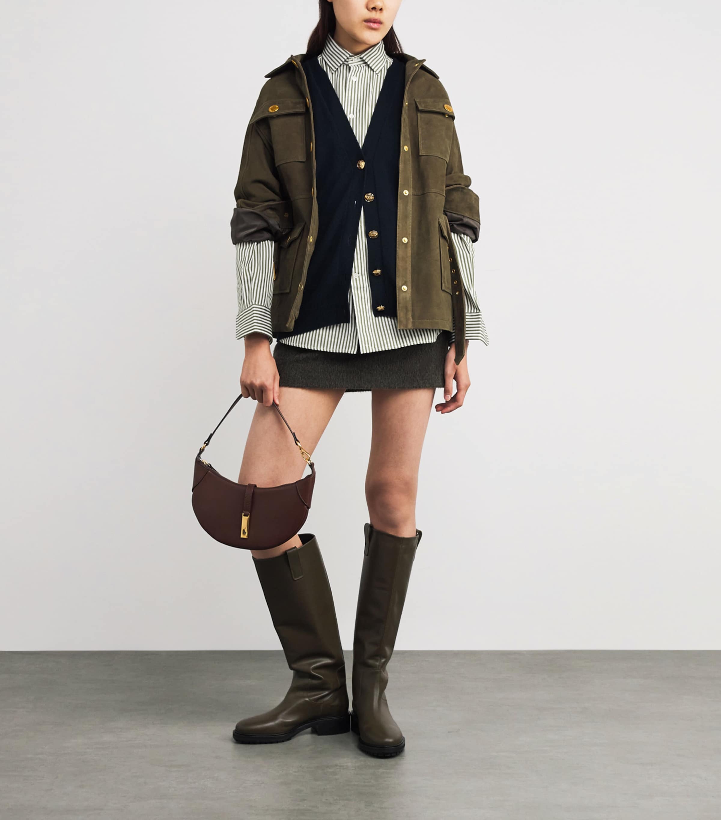 Cotton Stripe Shirt 1936 SPPLY OLIVE WHT Image 2