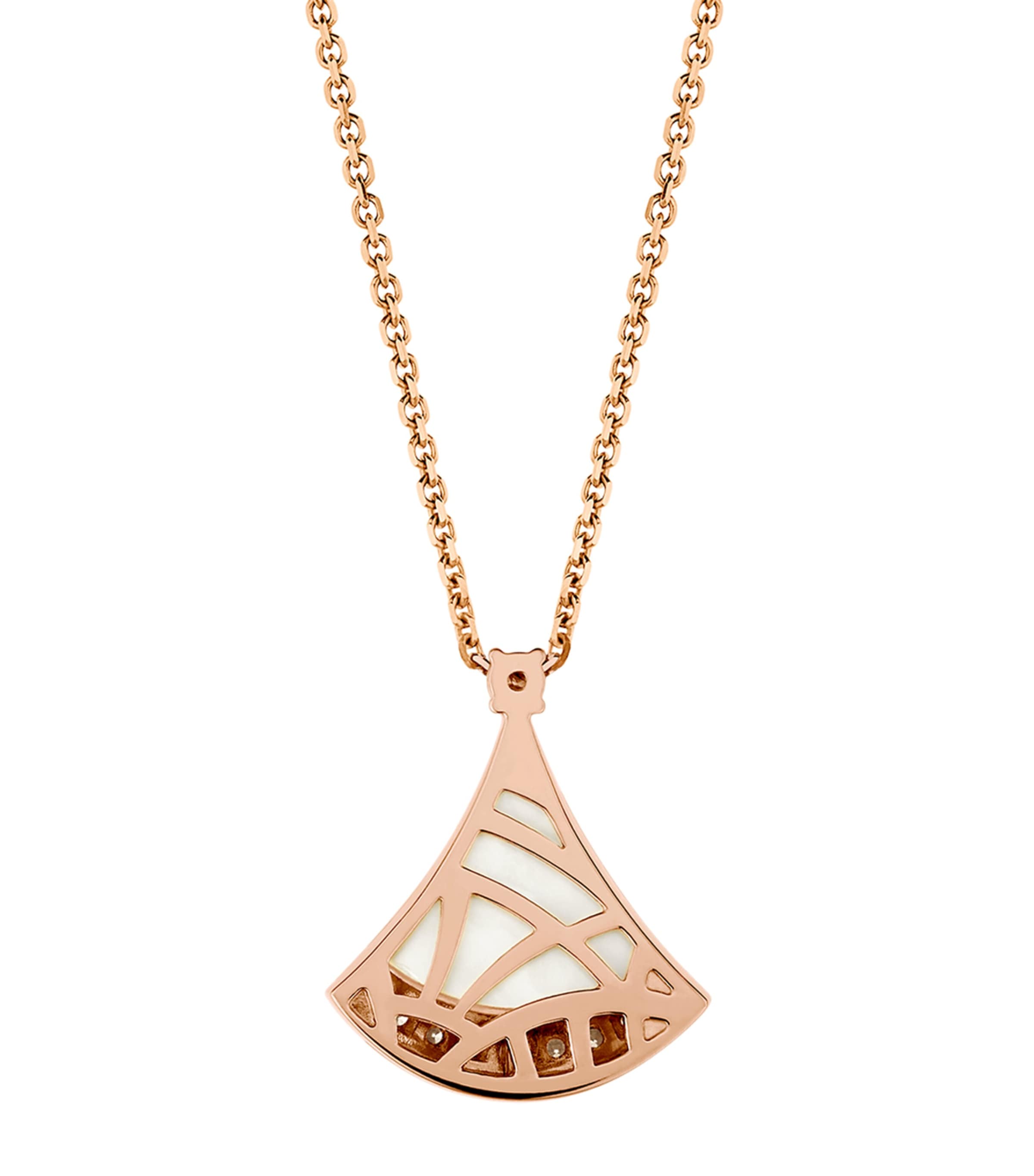 Rose Gold, Diamond and Mother-of-Pearl Divas’ Dream Necklace PINK GOLD Image 4