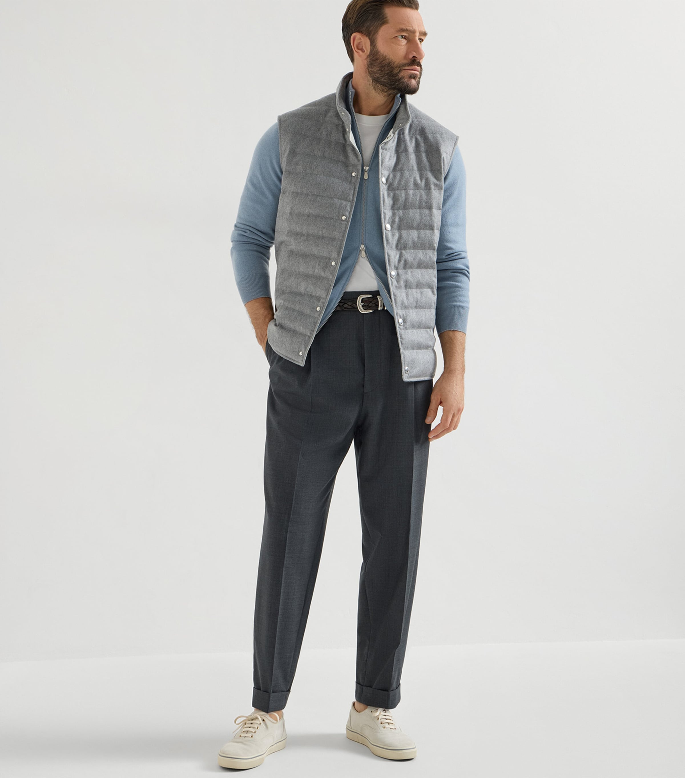 Cashmere Zip-Up Cardigan CMM56 Image 4