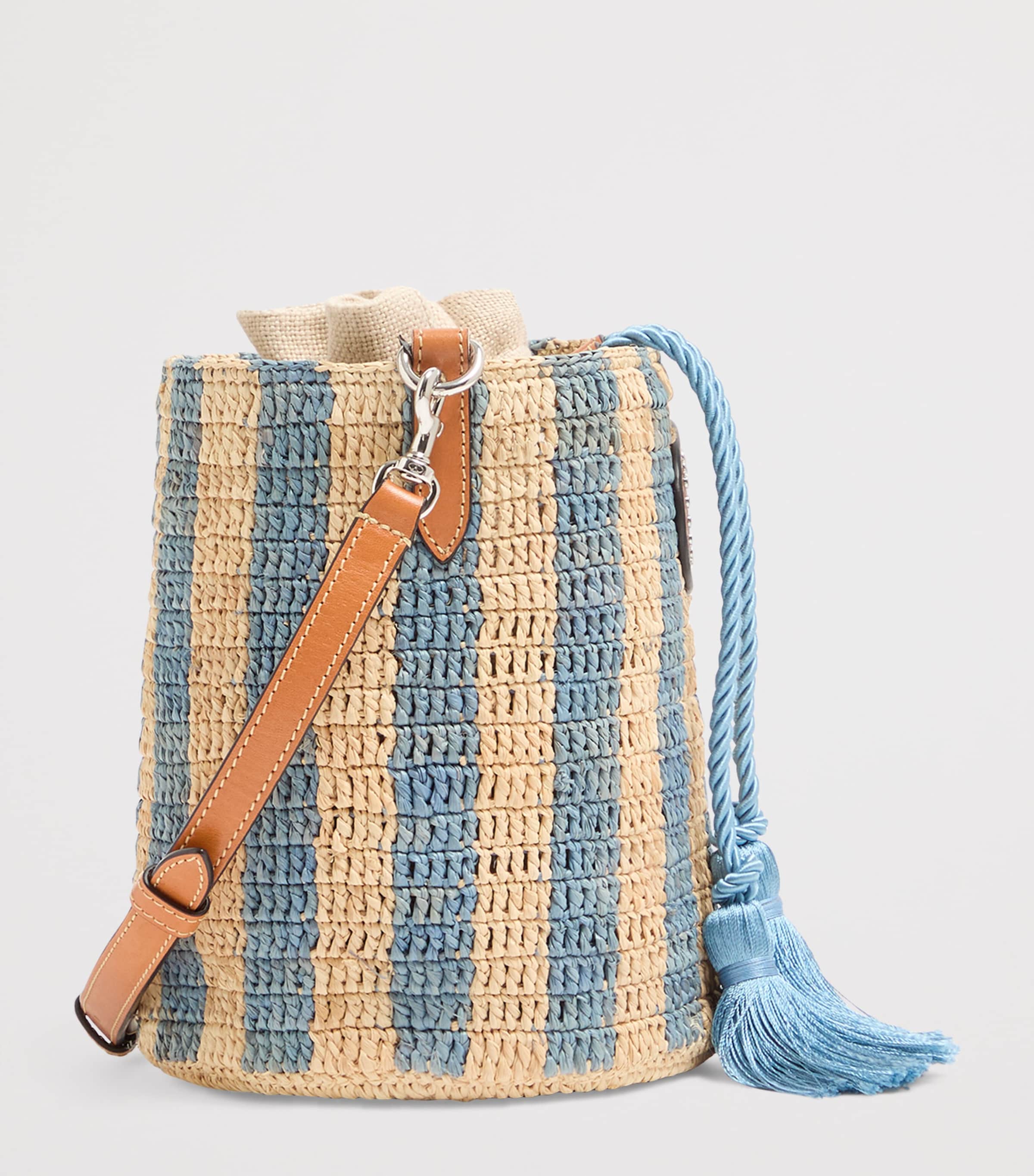 Valentino Garavani Straw VLogo Signature Bucket Bag Image 4