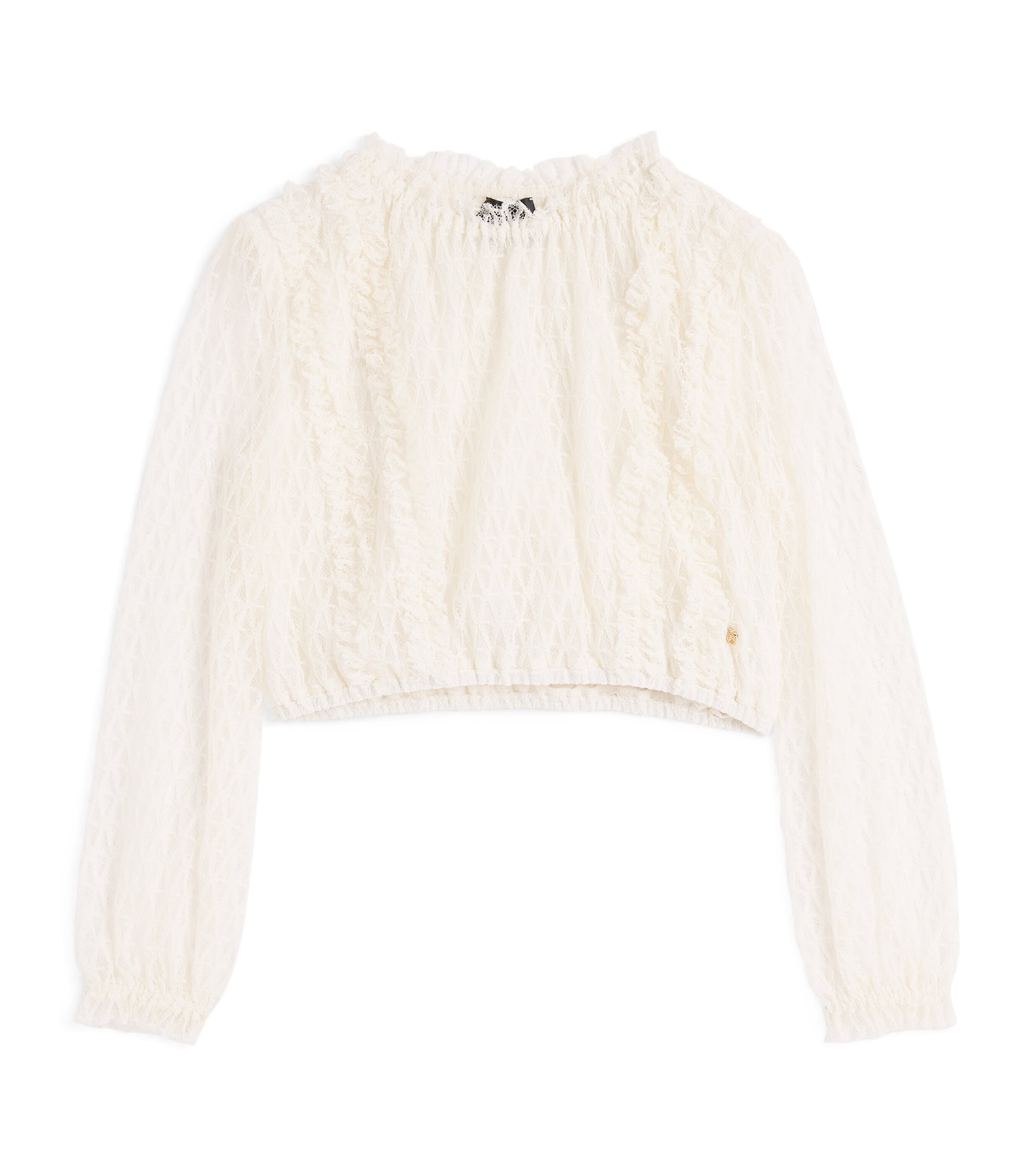 Versace Kids Lace Blouse (6-14 Years) Ivory Image 1