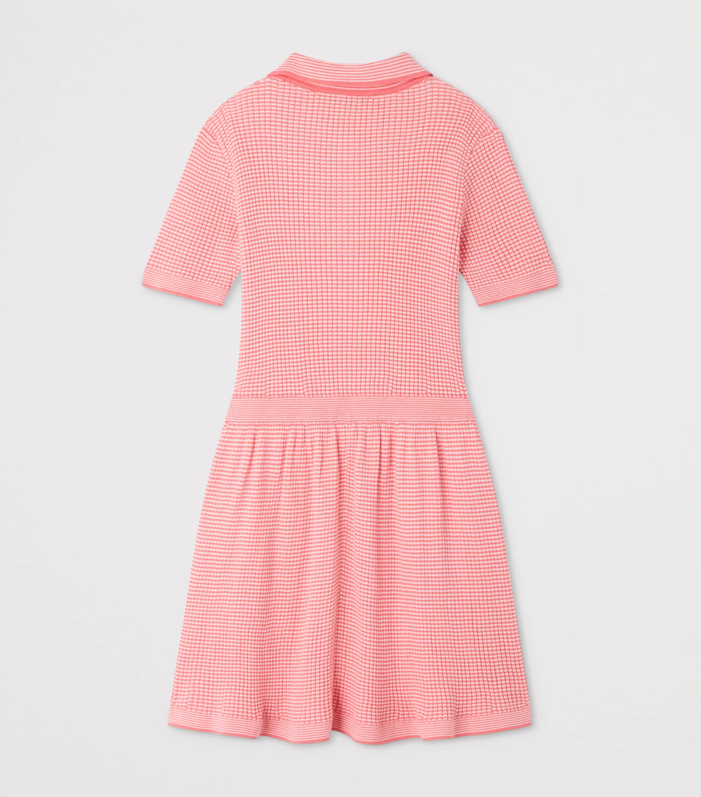 Bonpoint Waffle-Finish Patch Dress (4-8 Years) Rose Bonbon Image 2