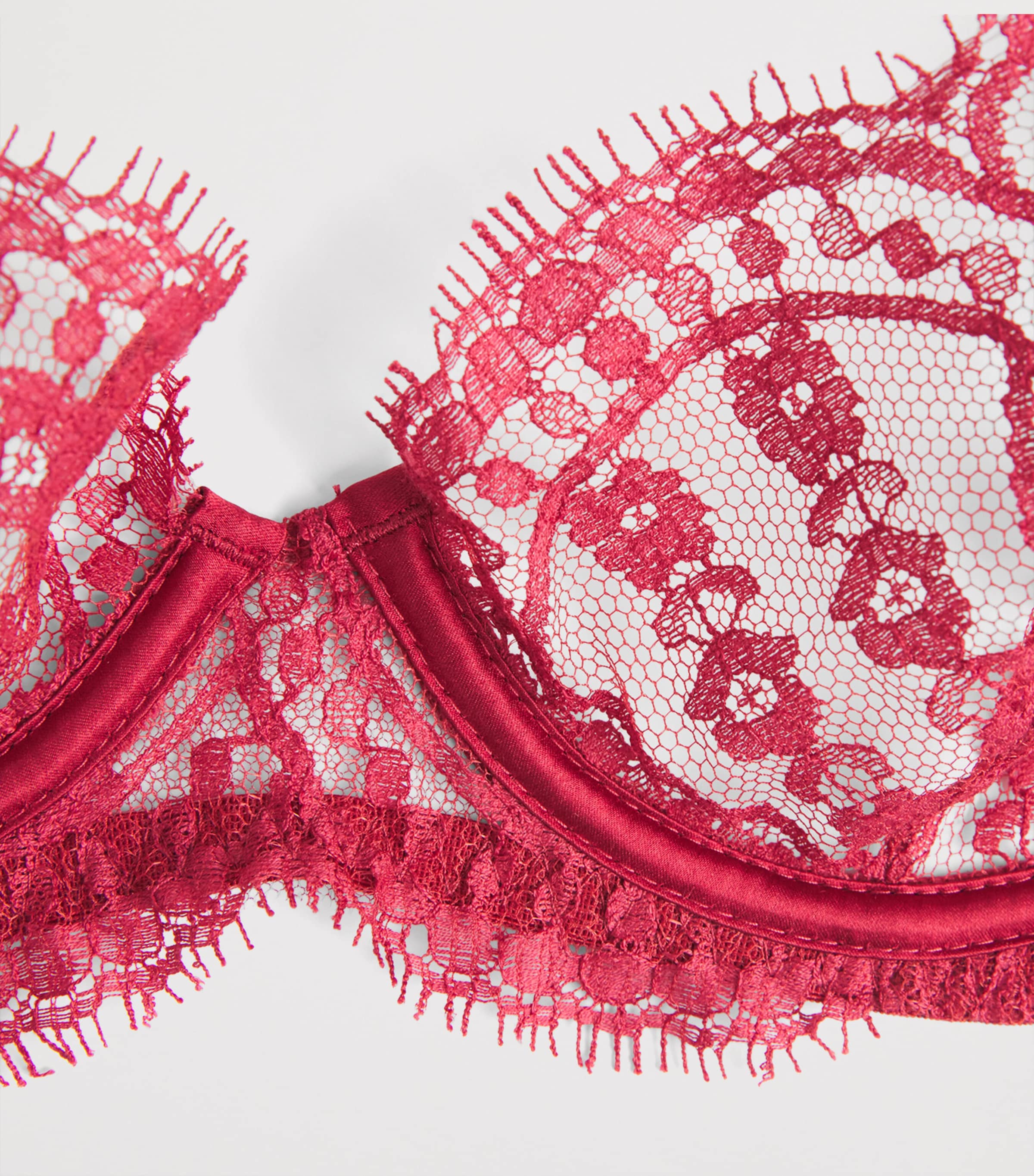 Coco De Mer Womens Lace Renata Plunge Bra Ruby Image 4