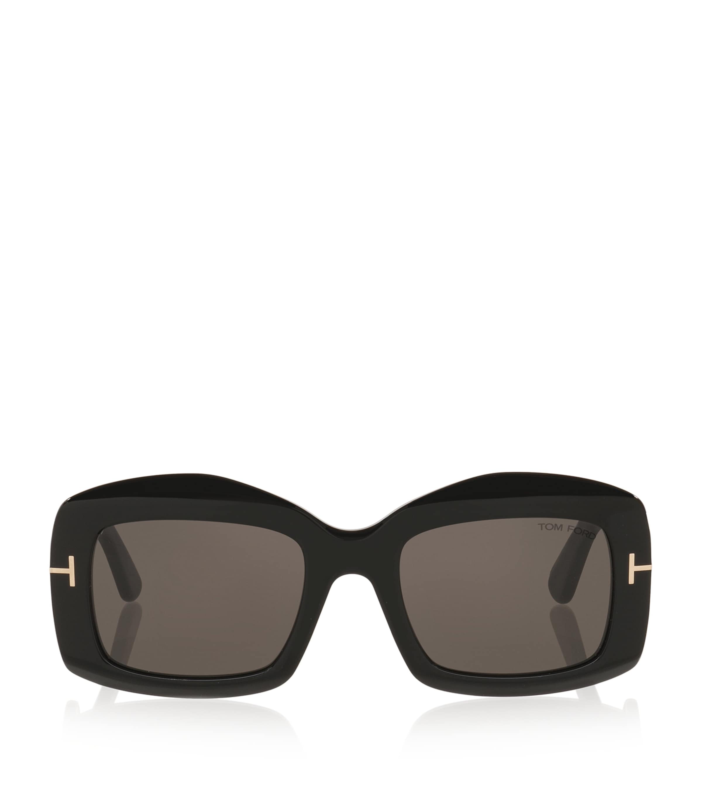 Tom Ford Womens Black Tr001992 Venetia Rectangle-frame Acetate Sunglasses In Gold
