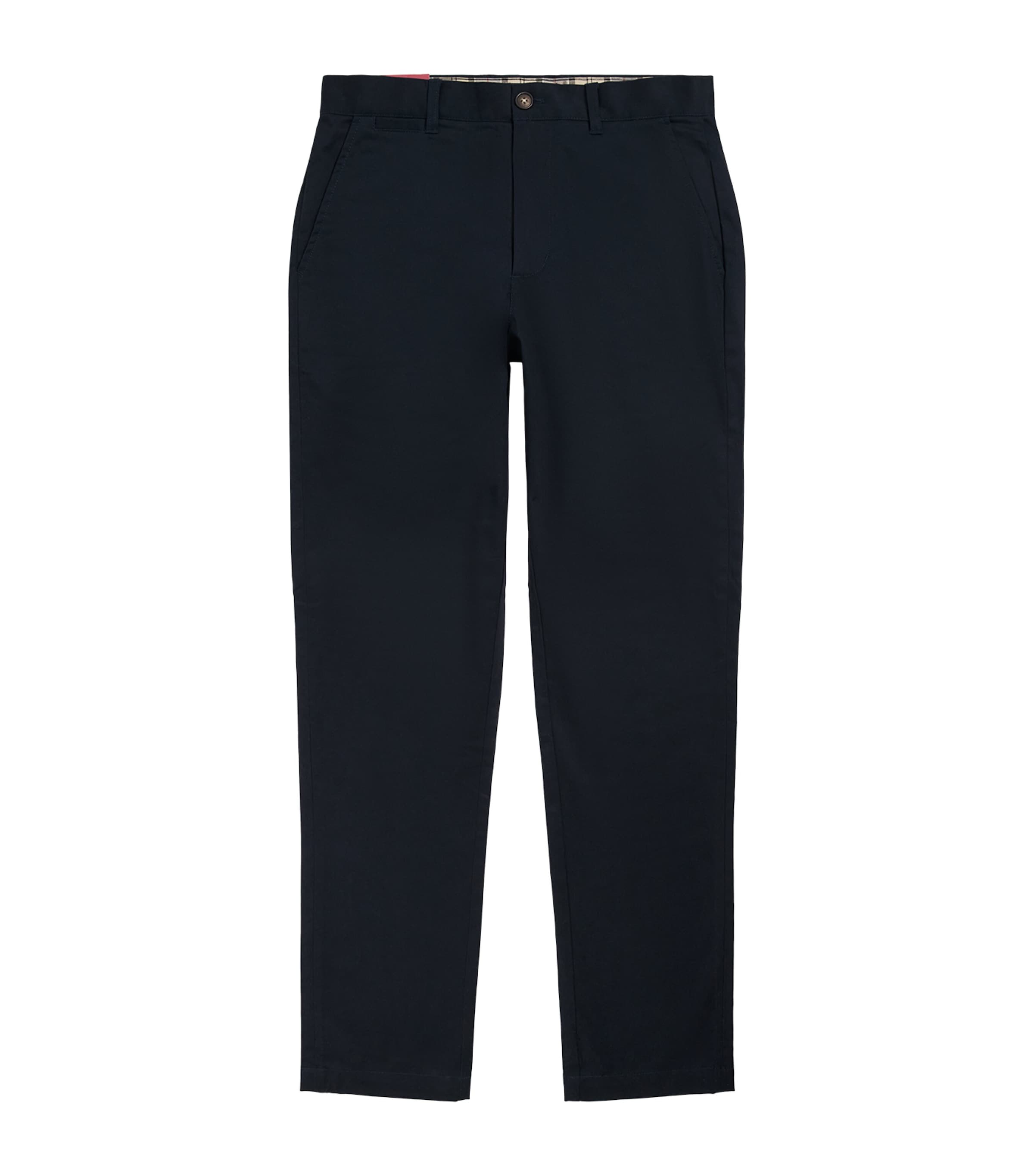 Barbour Mens Sateen Tailored Trousers Dark Navy Image 1