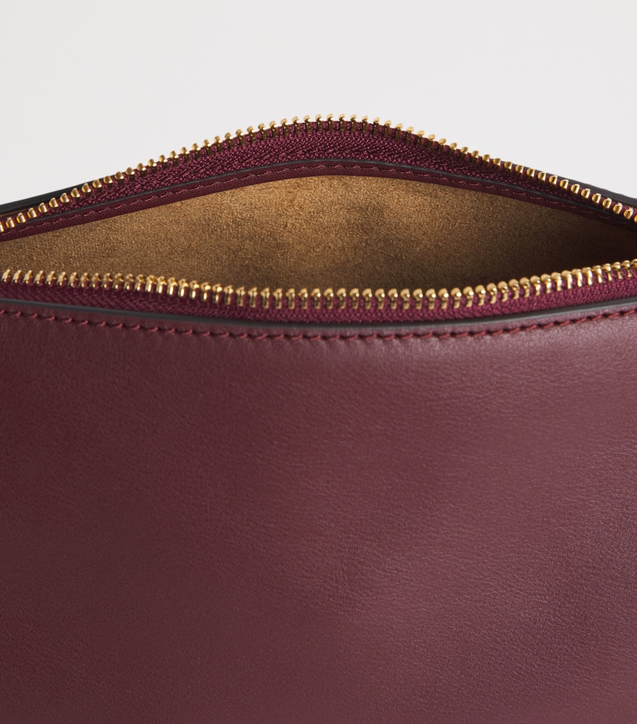 Veronica Beard Mini Leather Prism Shoulder Bag Burgundy Image 5