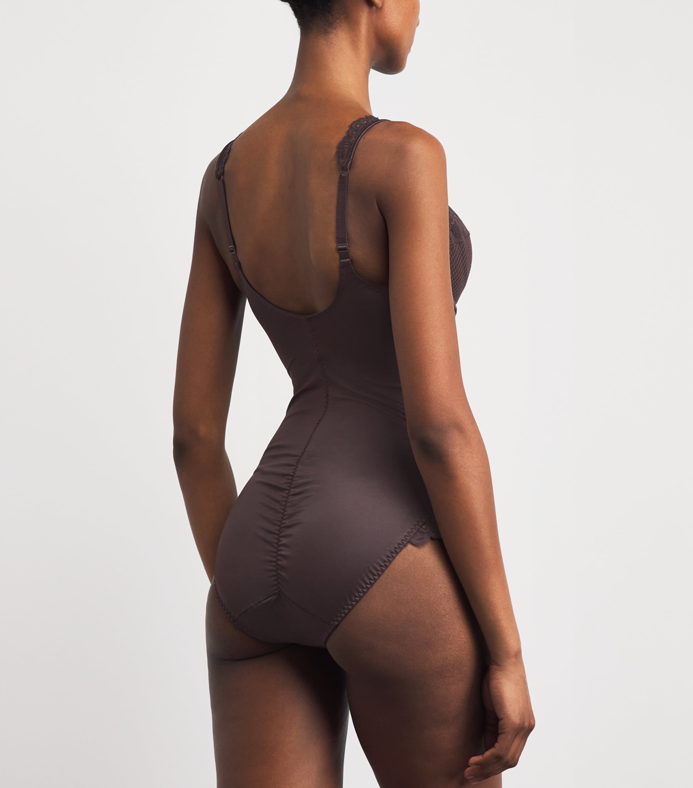 Maison Lejaby Womens Lace Gaby Underwired Bodysuit Cola Image 3