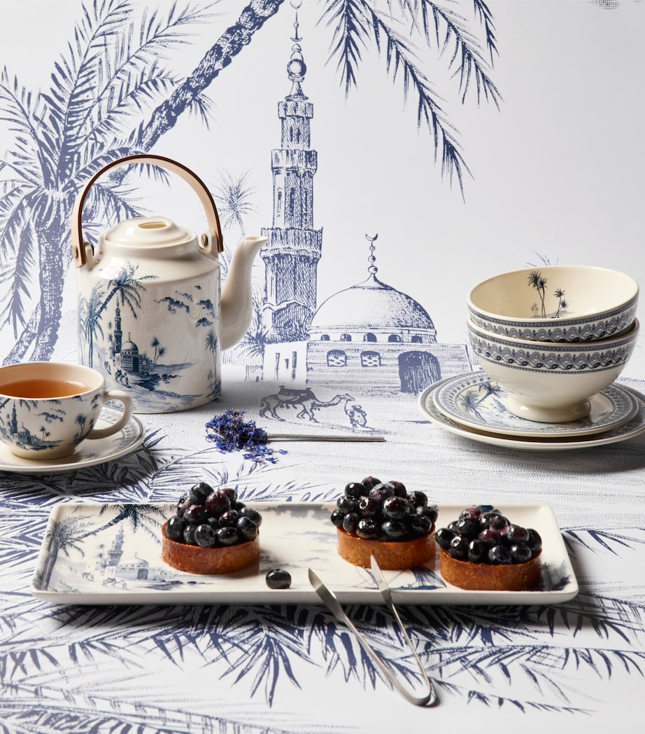 Set of 6 Ceramic Dépareillé Dessert Plates (23cm) BLUE Image 8