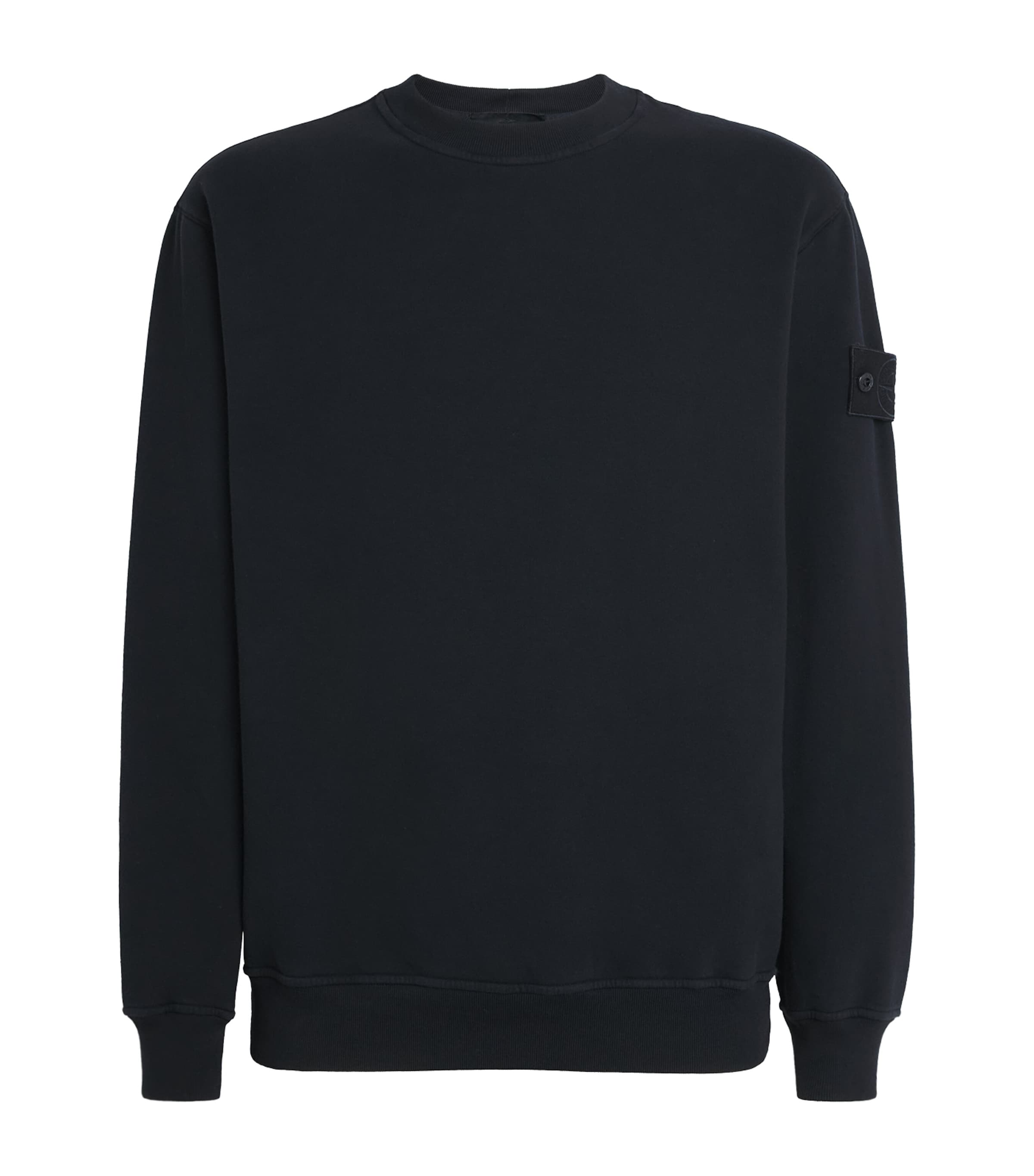 Stone Island Ghost Stretch Cotton Fleece Sweatshirt Clothing In Blue