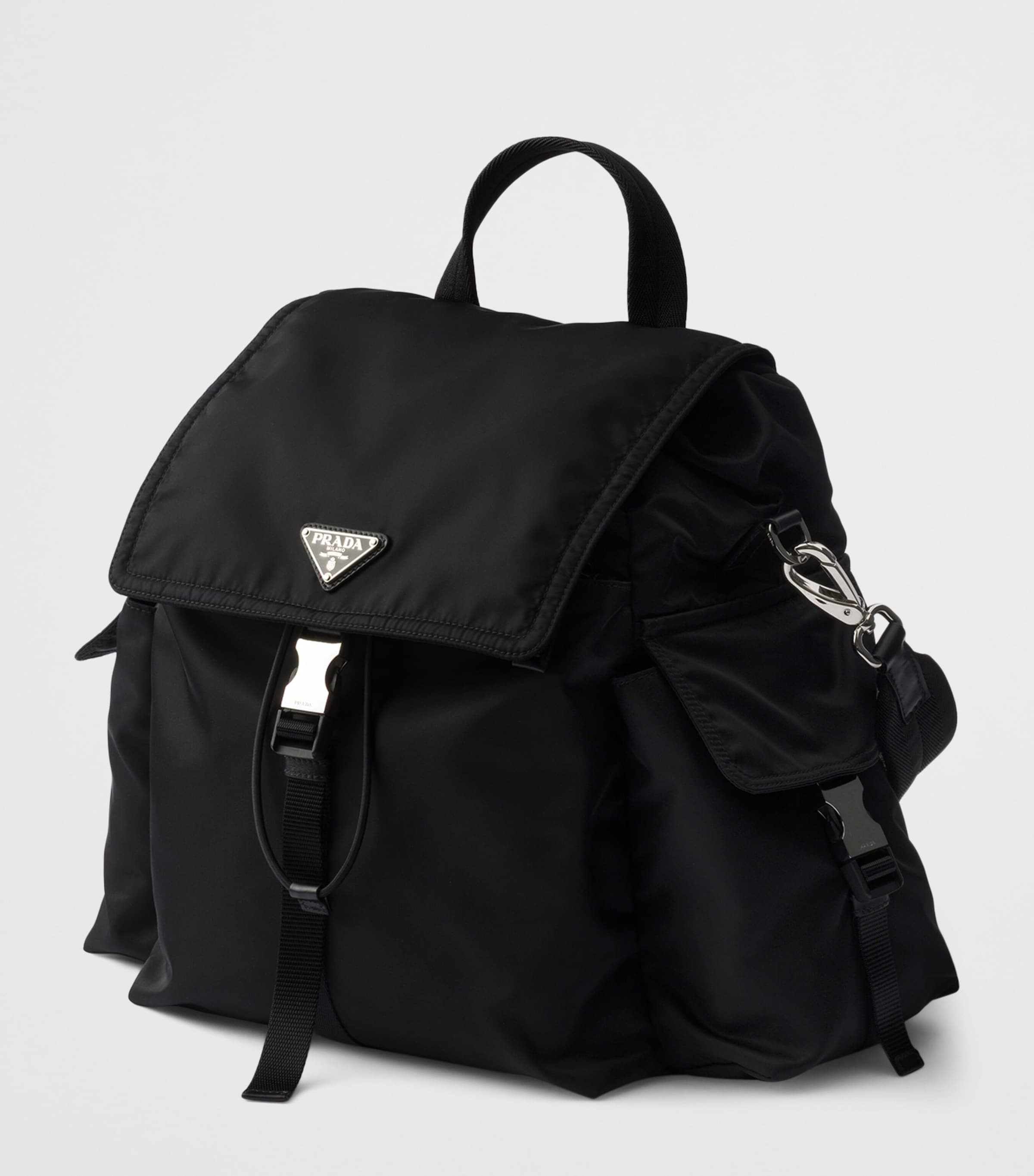 Re-Nylon and Leather Explore Backpack F0002 Image 3