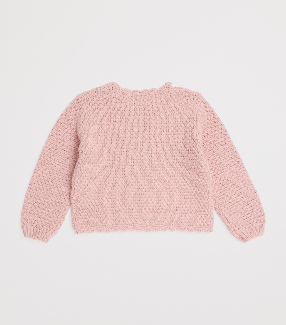 Crochet Alicia Sweater (4-12 Years) BLUSH Image 2