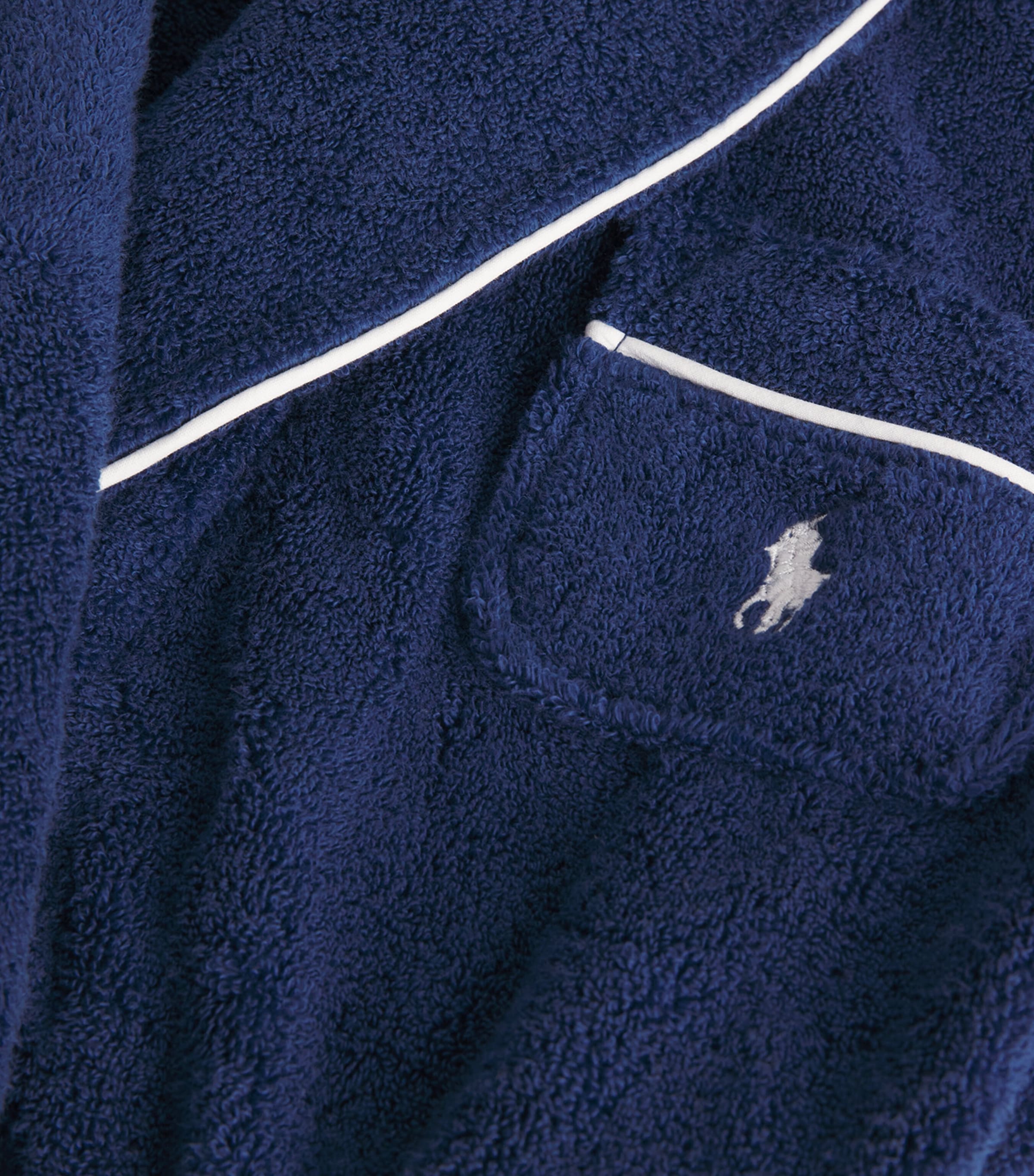 Cotton Terry Robe NAVY Image 5