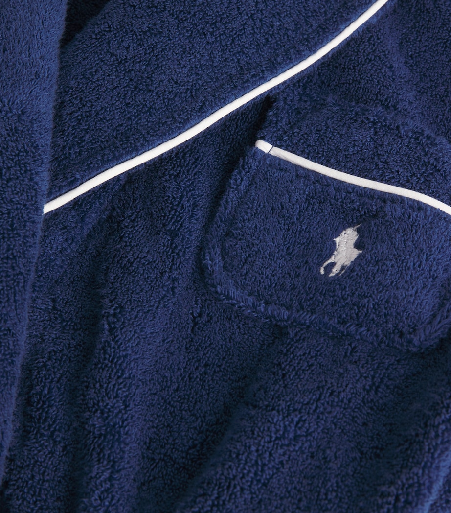 Cotton Terry Robe NAVY Image 5