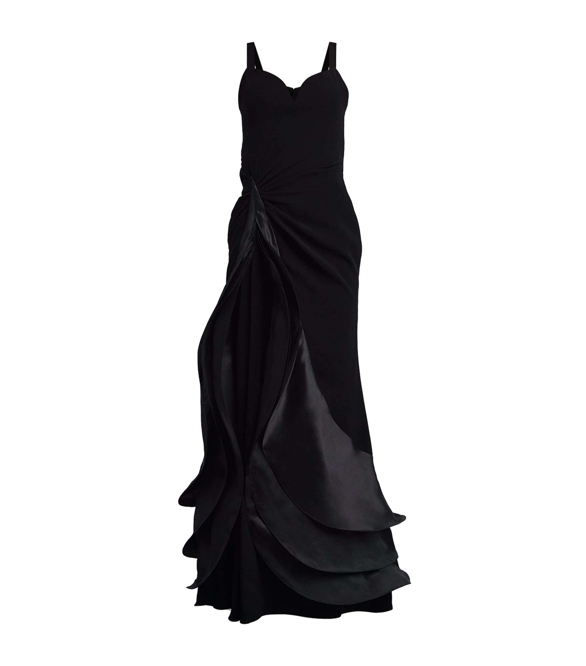 Gathered Lunar Gown BLACK Image 1