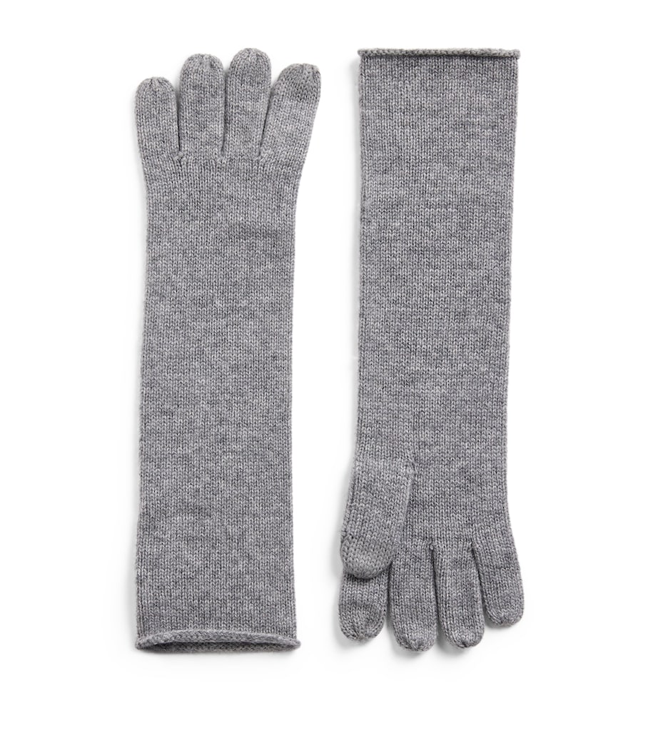 Long Wool-Cashmere Gloves GREY Image 1
