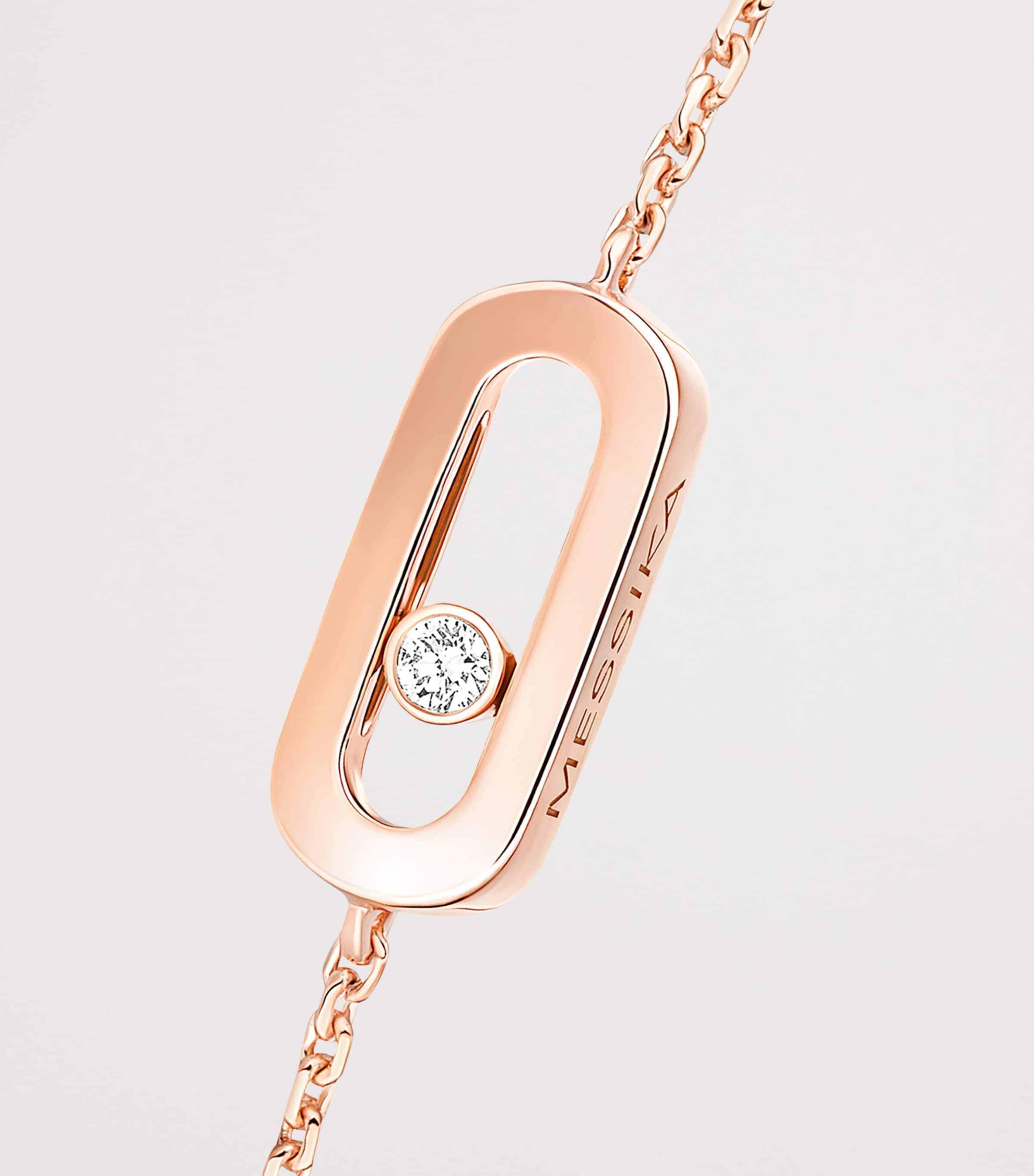 Messika Move Uno Rose Gold and Diamond Bracelet Pink Gold Image 3
