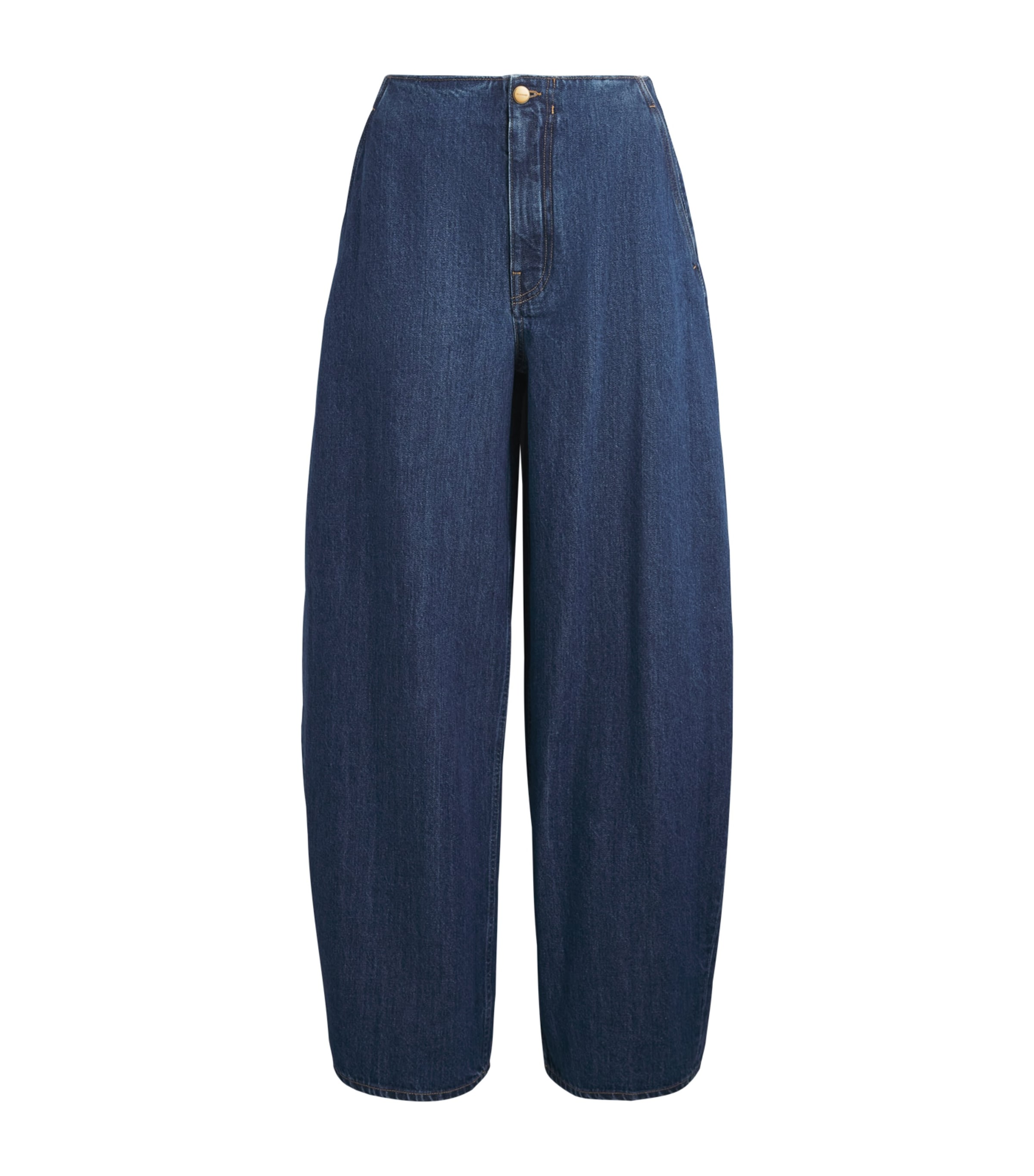 Jil Sander Womens Mid-Rise Barrel Jeans Medium Denim Image 1
