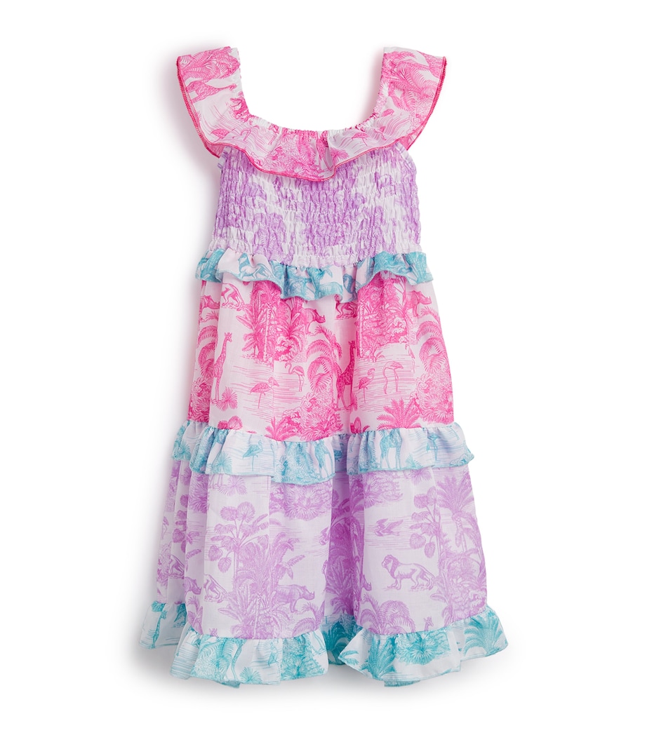 MARIE RAXEVSKY Paisley Shirred Dress (2-12 Years) Jungle Mix Image 1