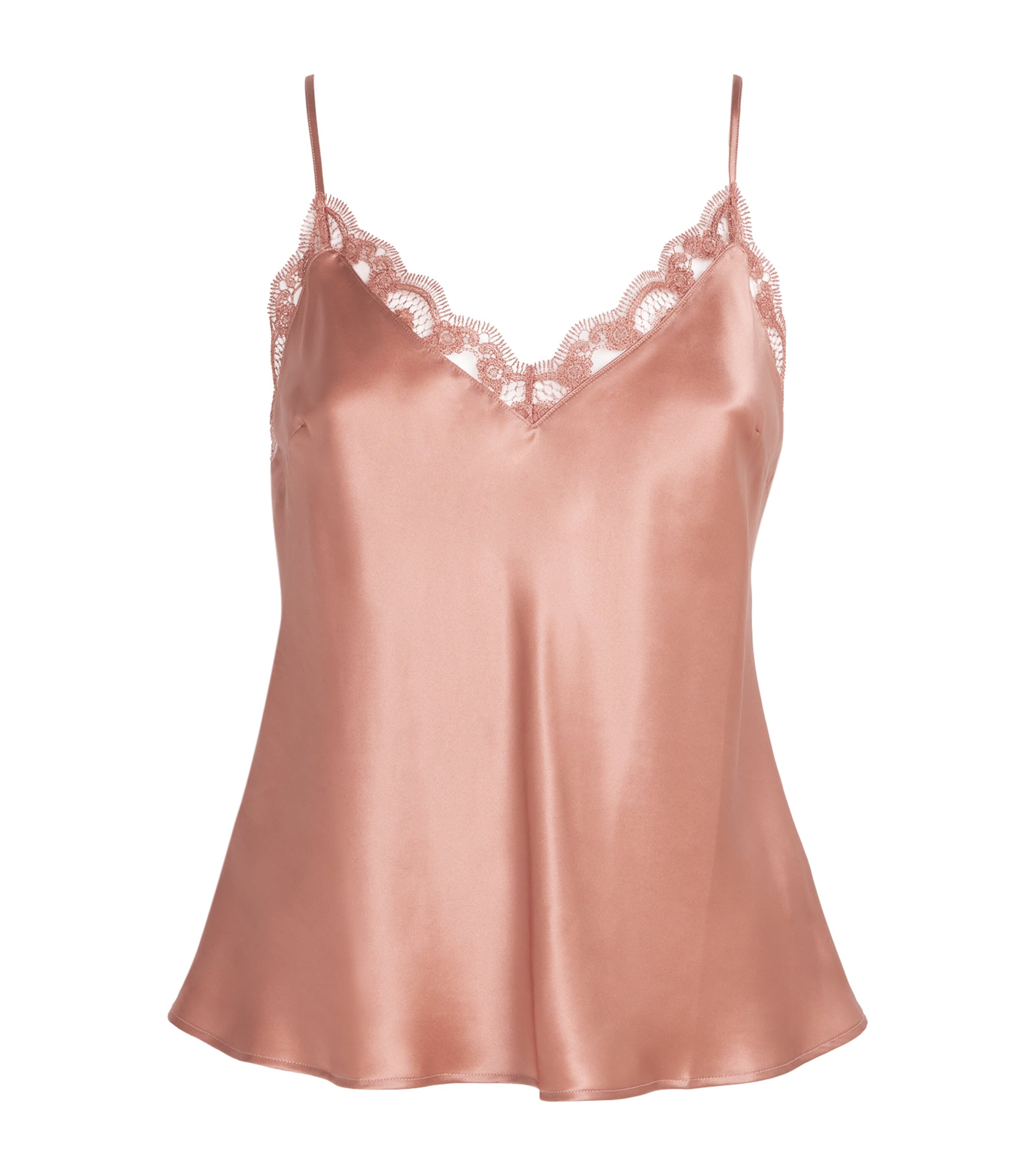 Simone Perele Silk-blend Love Me Tank Pyjama Top In Gold