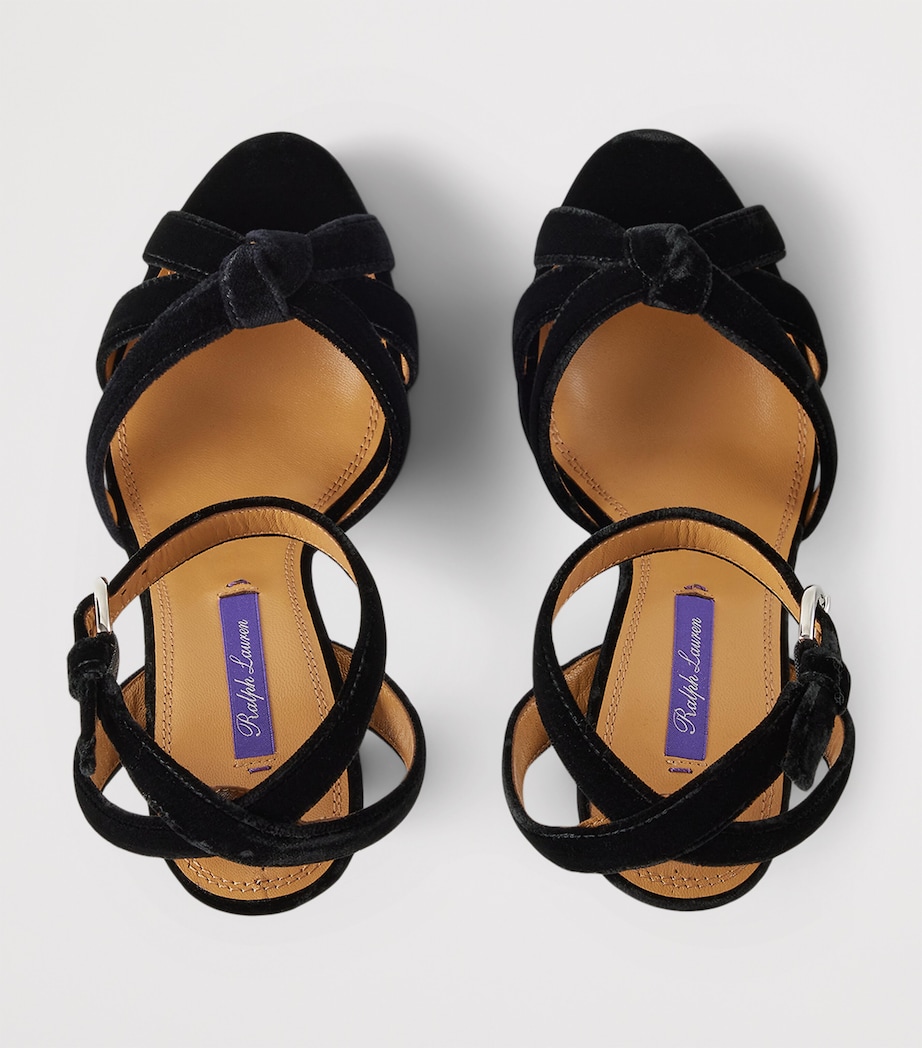 Velvet Arding Platform Sandals 125 BLACK Image 4